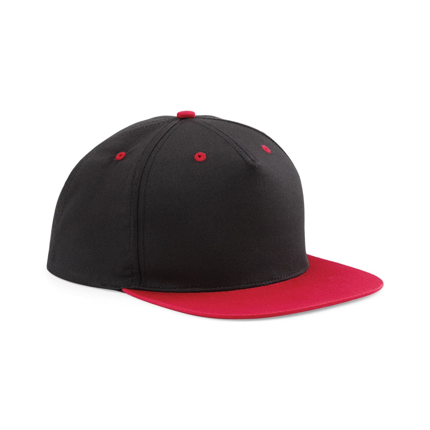Beechfield 5-panel Contrast Snapback Black/Classic Red One Size
