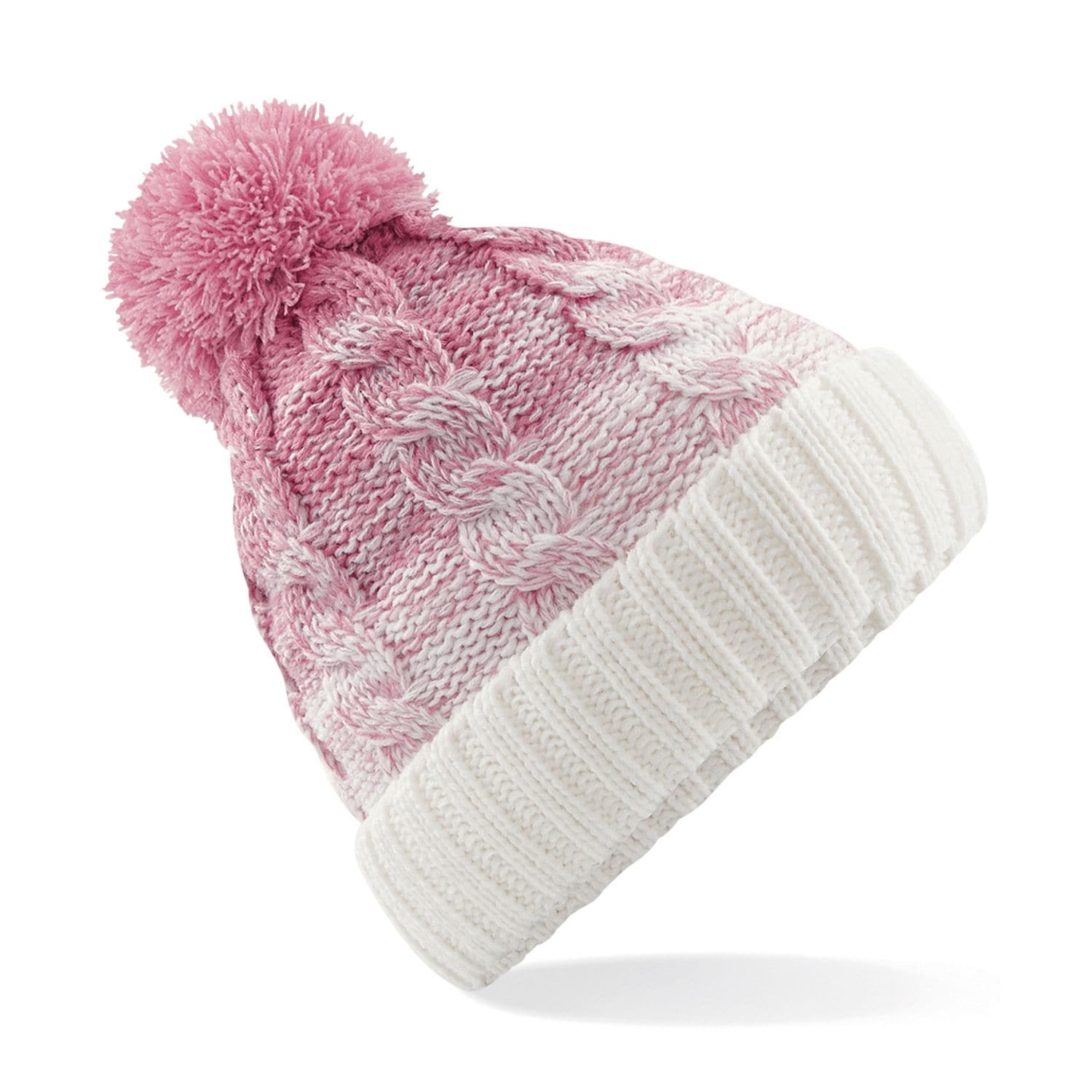 Beechfield Ombr Beanie Dusky Pink/Off White One Size