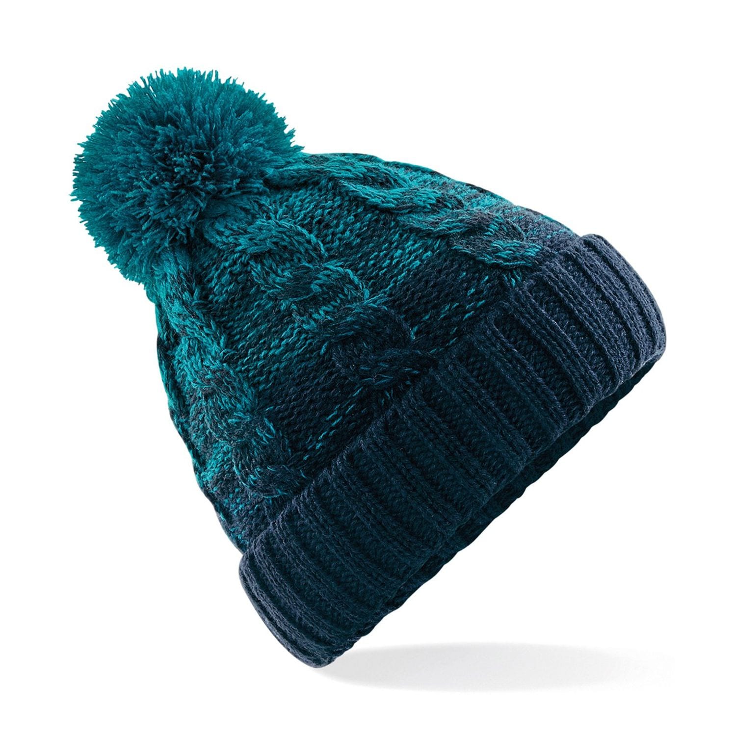 Beechfield Ombr Beanie Teal/French Navy One Size