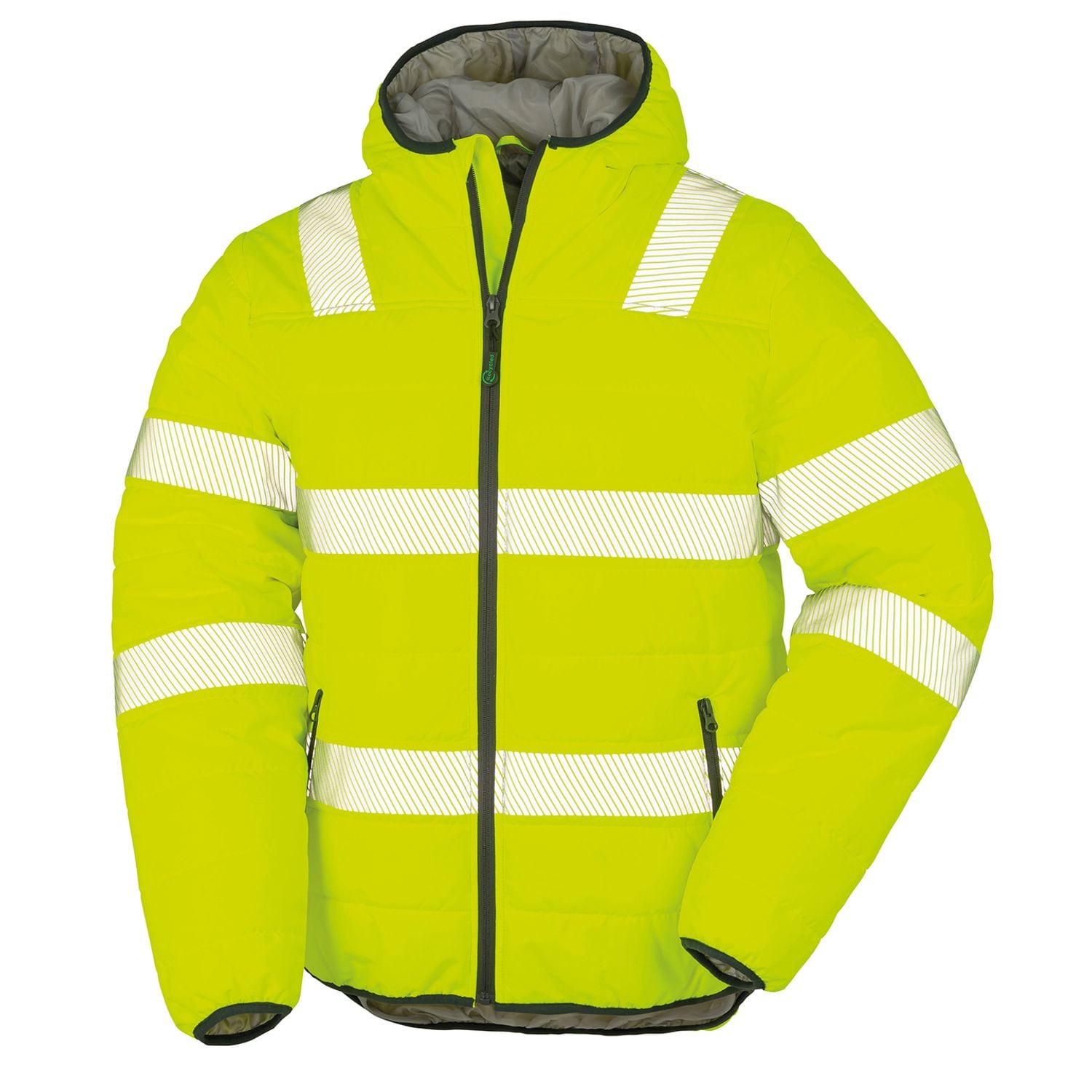 Result Recycled Ripstop Padded Safety Jacket Fluorescent Yellow 2XL
