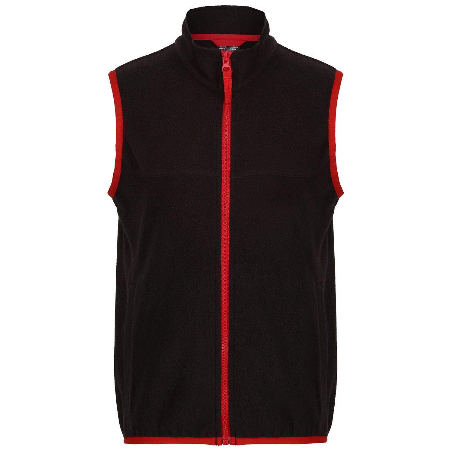 Regatta Professional Kids Microfleece Bodywarmer Black/Classic Red 45574