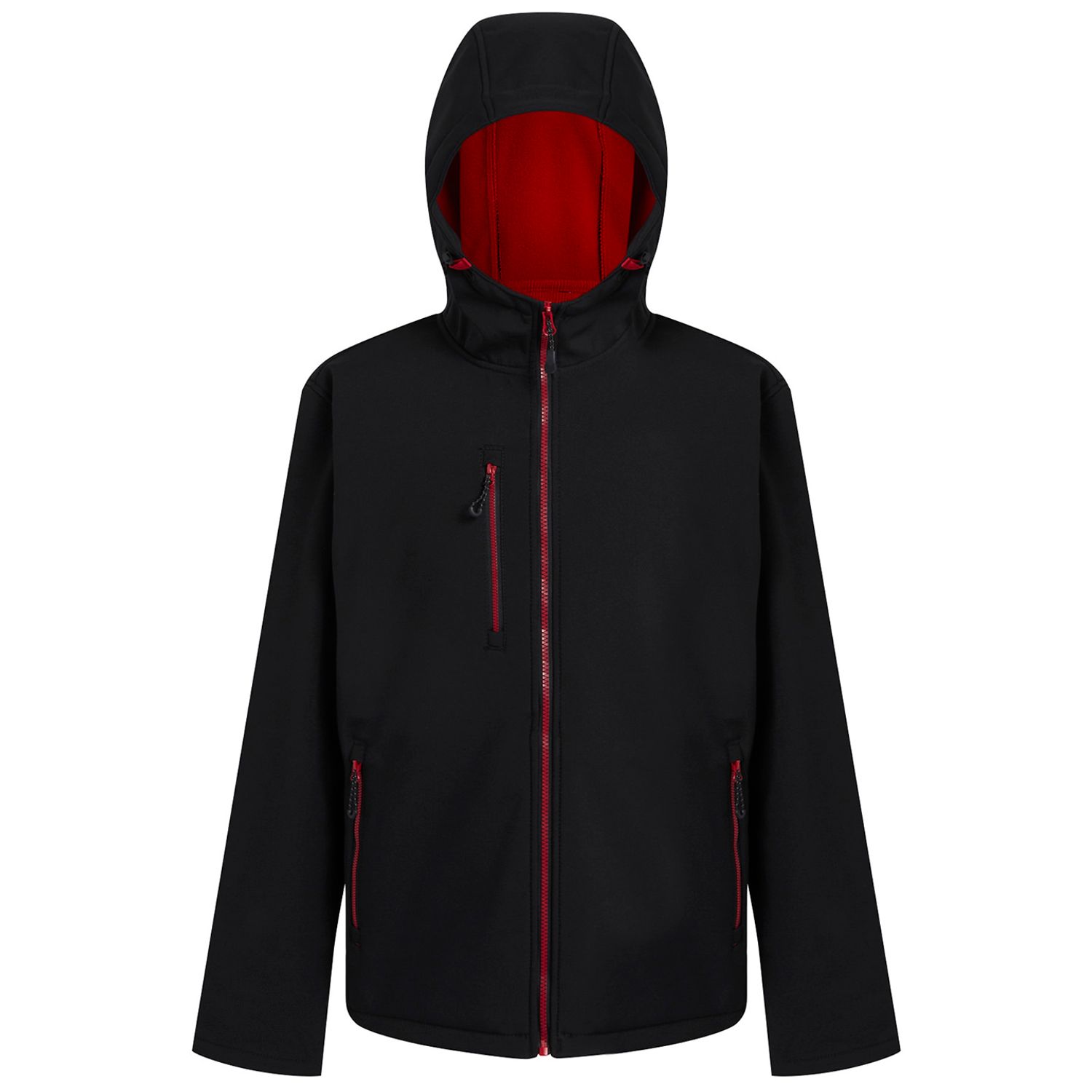 Regatta Professional Navigate 2-Layer Hooded Softshell Jacket Black/Classic Red