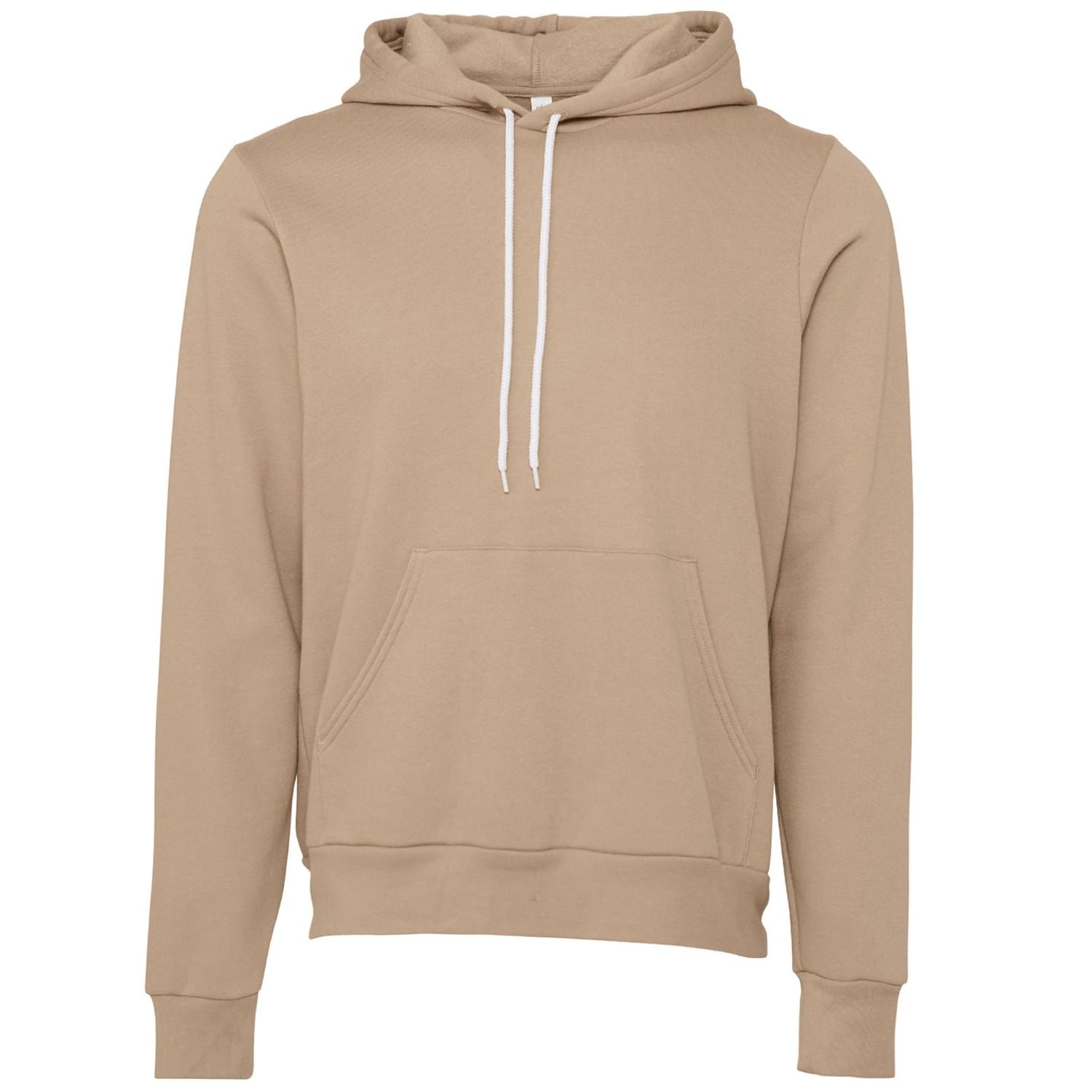 Bella+Canvas Unisex Polycotton Fleece Pullover Hoodie Tan L