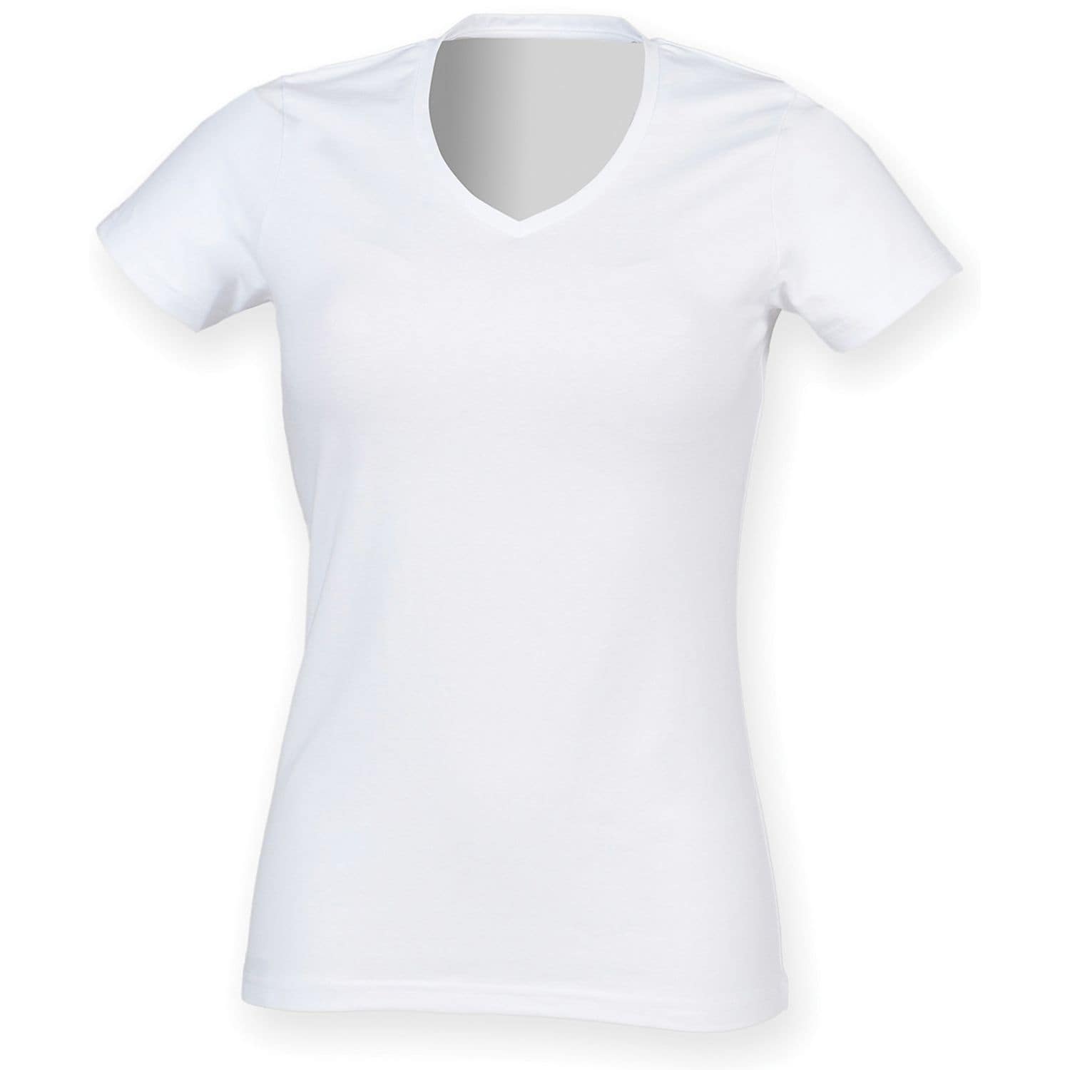 SF Feel Good Women's Stretch V-Neck T-Shirt White S