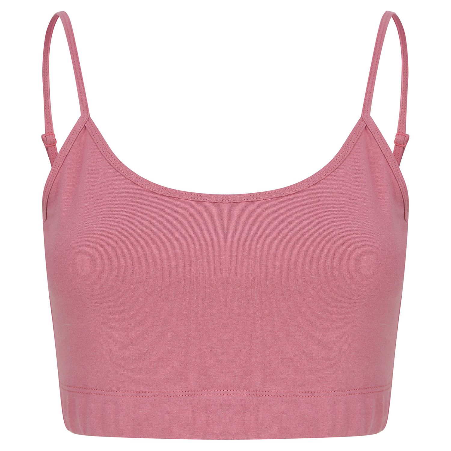 SF Women's Sustainable Fashion Cropped Cami Top with Adjustable Straps Dusky Pin