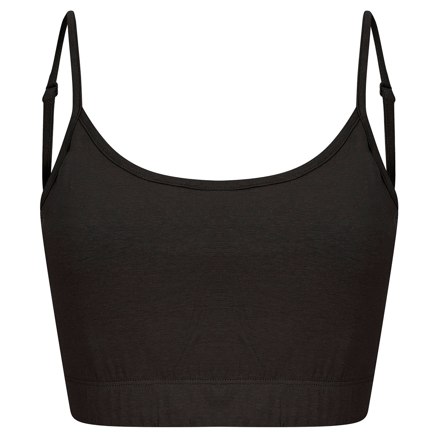 SF Women's Sustainable Fashion Cropped Cami Top with Adjustable Straps Black XL