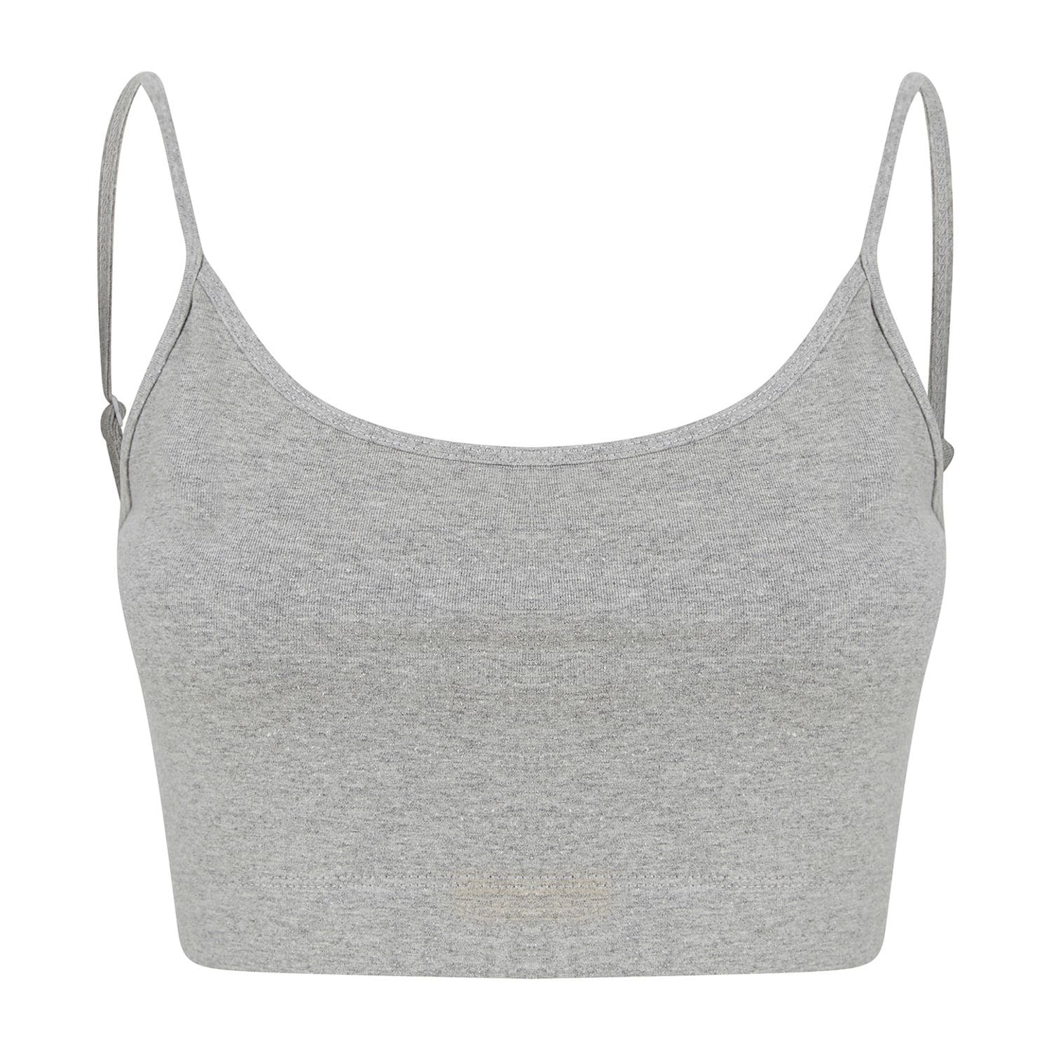 SF Women's Sustainable Fashion Cropped Cami Top with Adjustable Straps Heather G