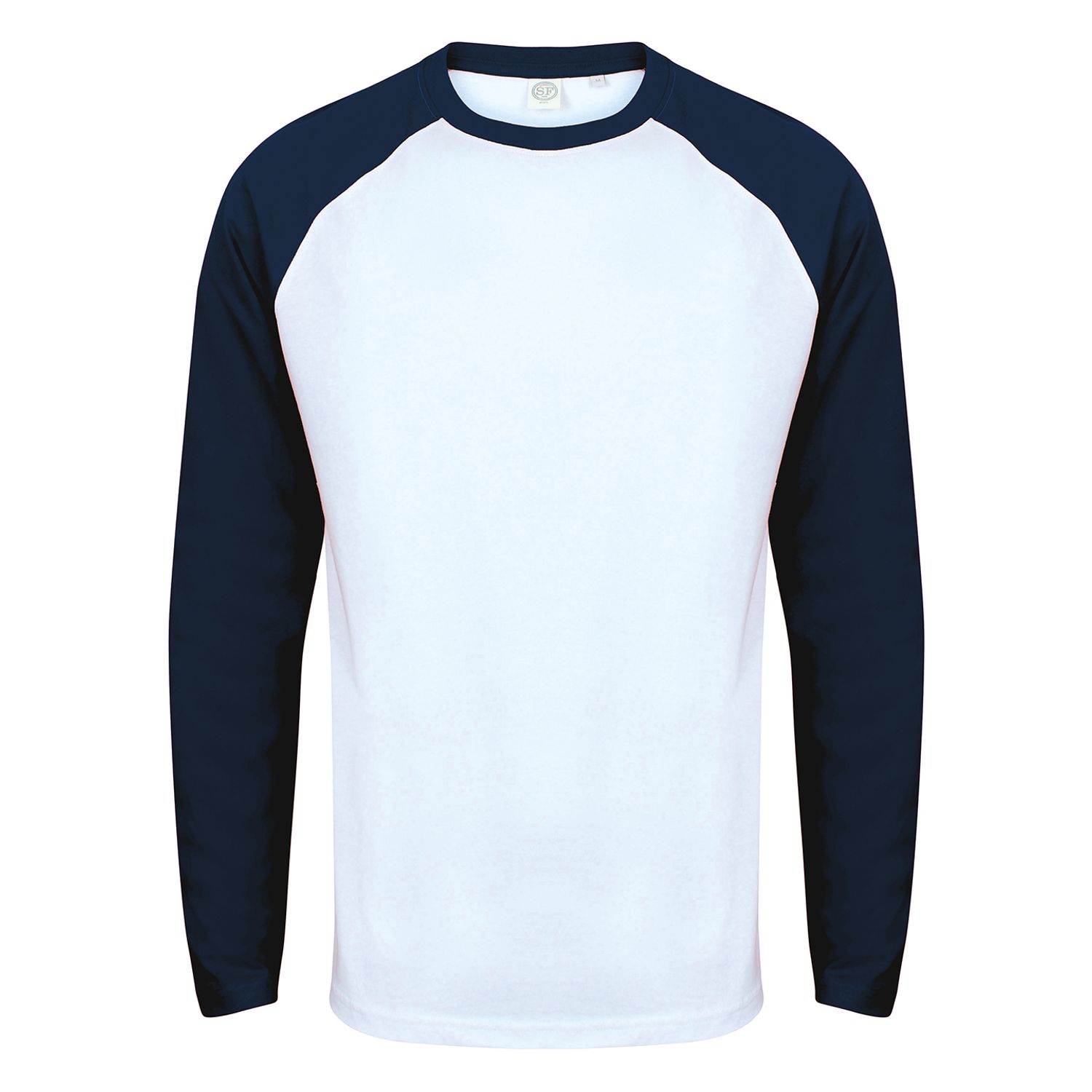 SF Long Sleeve Baseball T-Shirt White/Oxford Navy XS