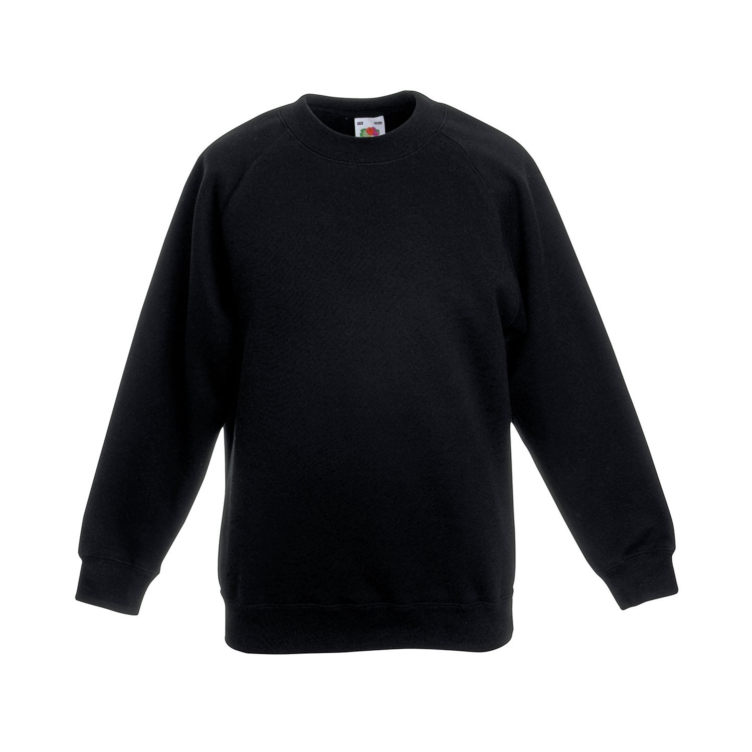 Fruit Of The Loom Kids Classic Raglan Sweatshirt Black 34