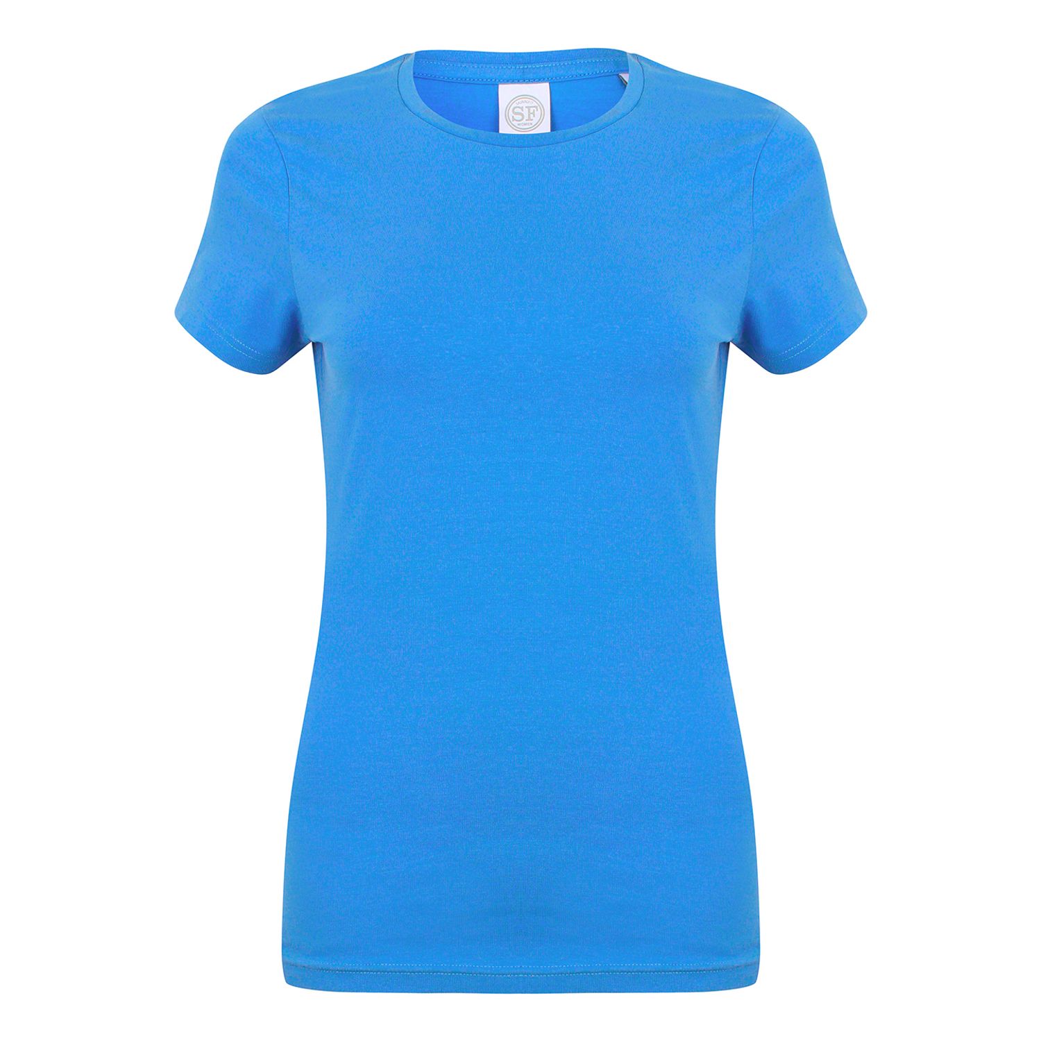 SF Feel Good Women's Stretch T-Shirt Heather Blue L