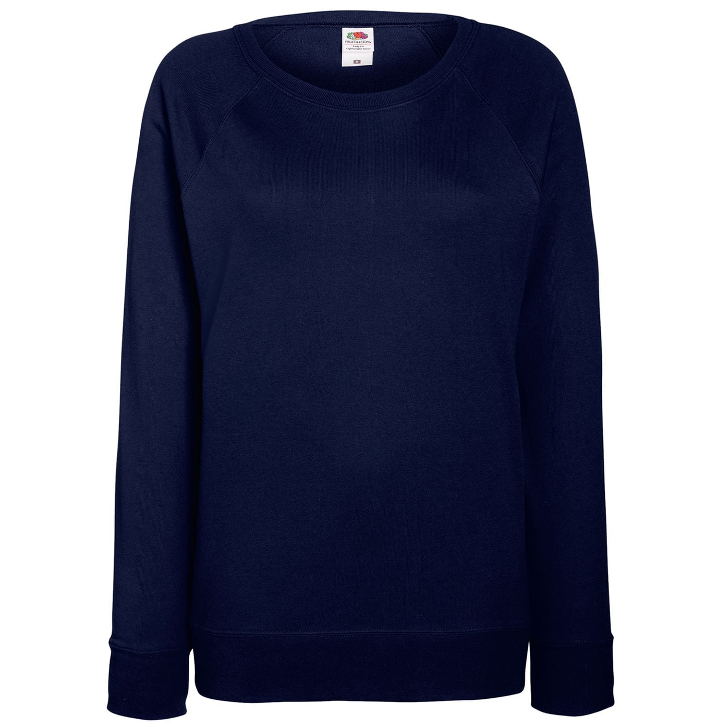 Fruit Of The Loom Women's Lightweight Raglan Sweatshirt Deep Navy S