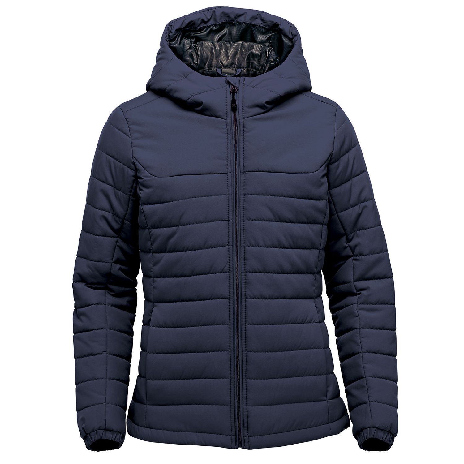Stormtech Women S Nautilus Quilted Hooded Jacket Navy XL