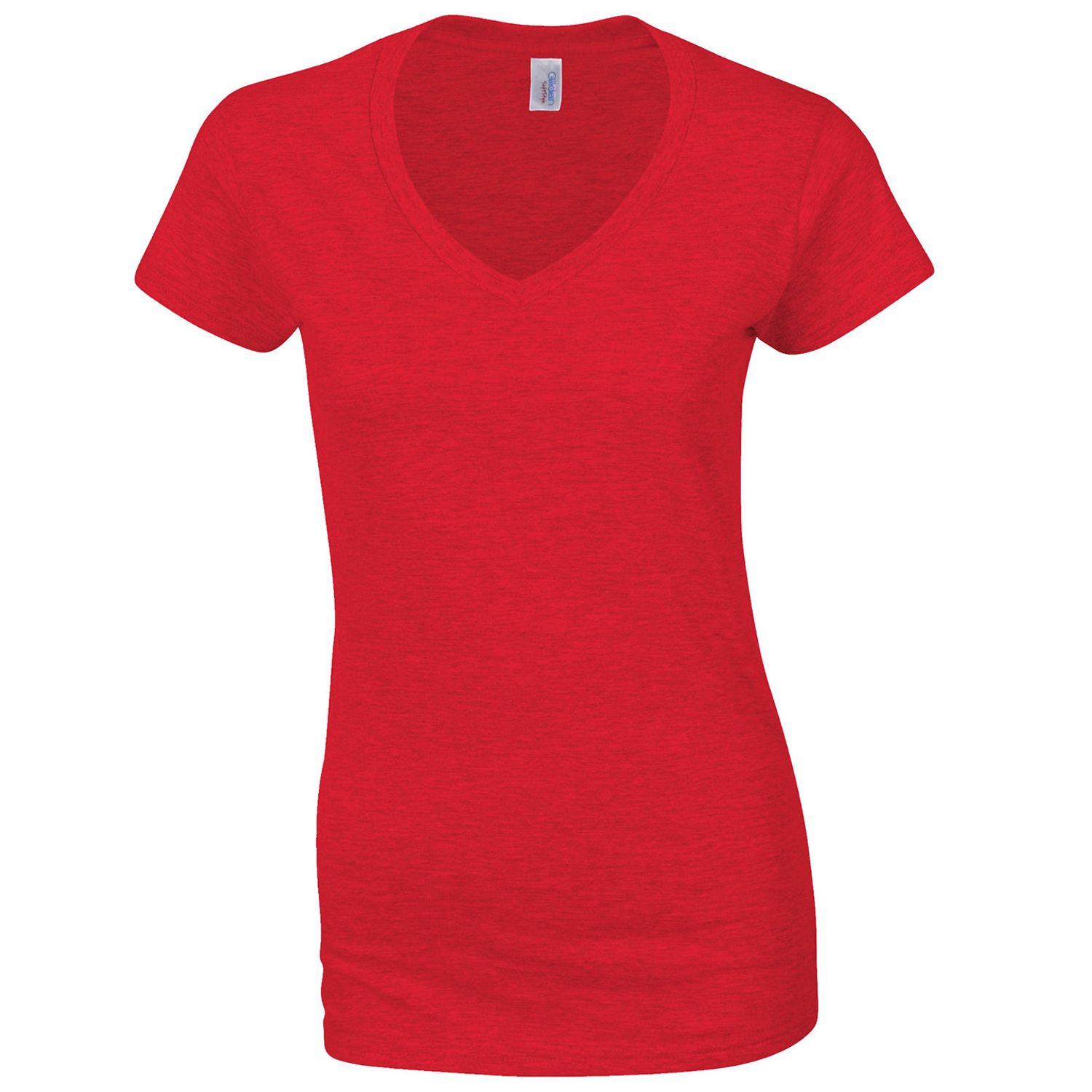 Gildan Softstyle Women's V-Neck T-Shirt Cherry Red S