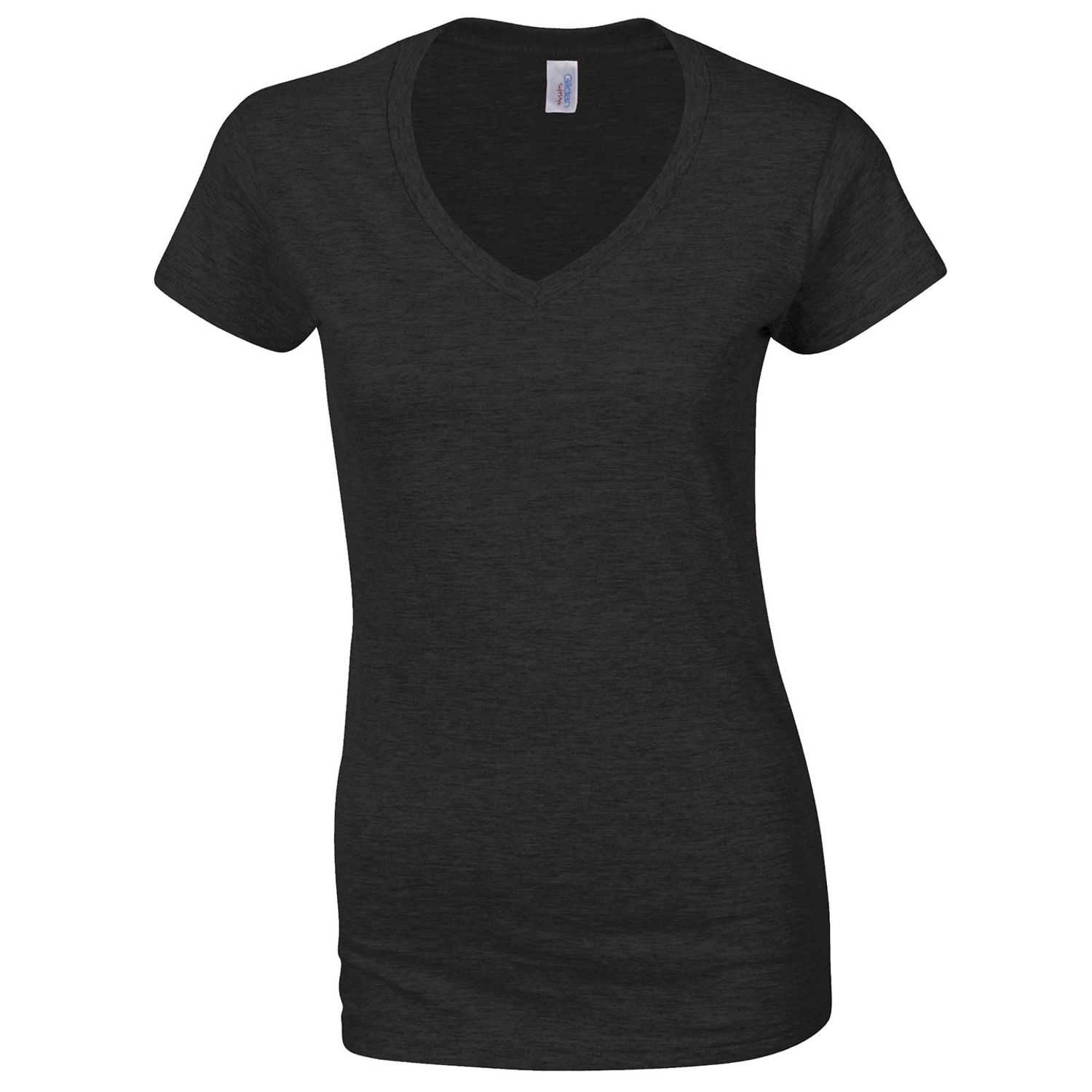 Gildan Softstyle Women's V-Neck T-Shirt Black M