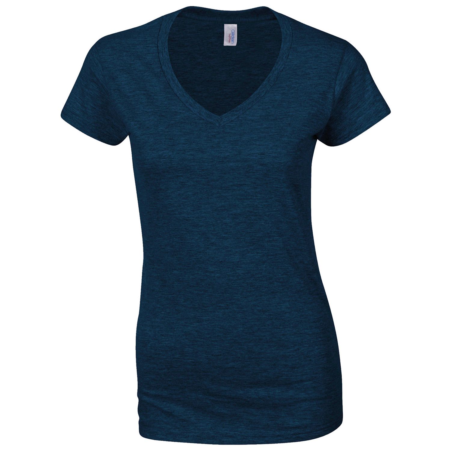 Gildan Softstyle Women's V-Neck T-Shirt Navy M