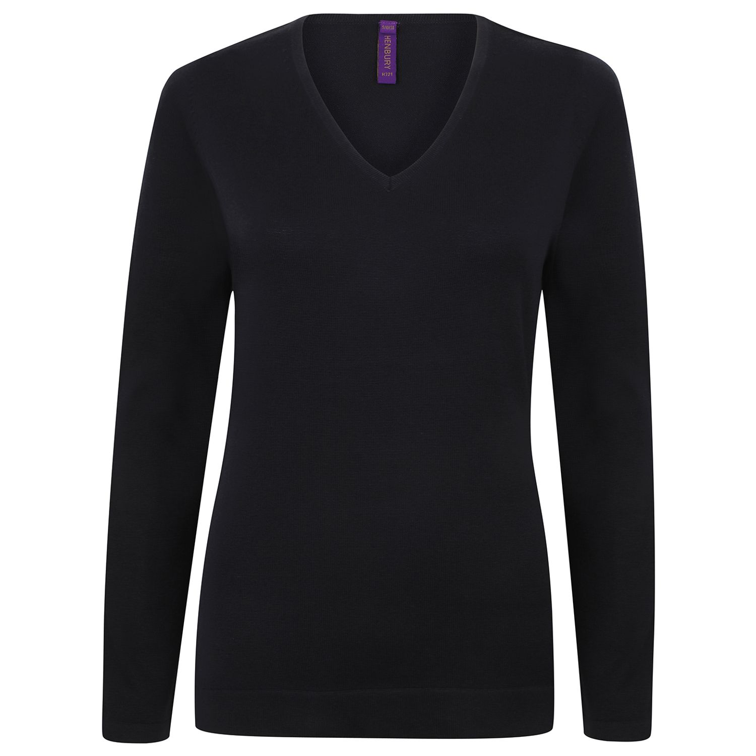Henbury Women's 12 Gauge V-Neck Jumper Navy M
