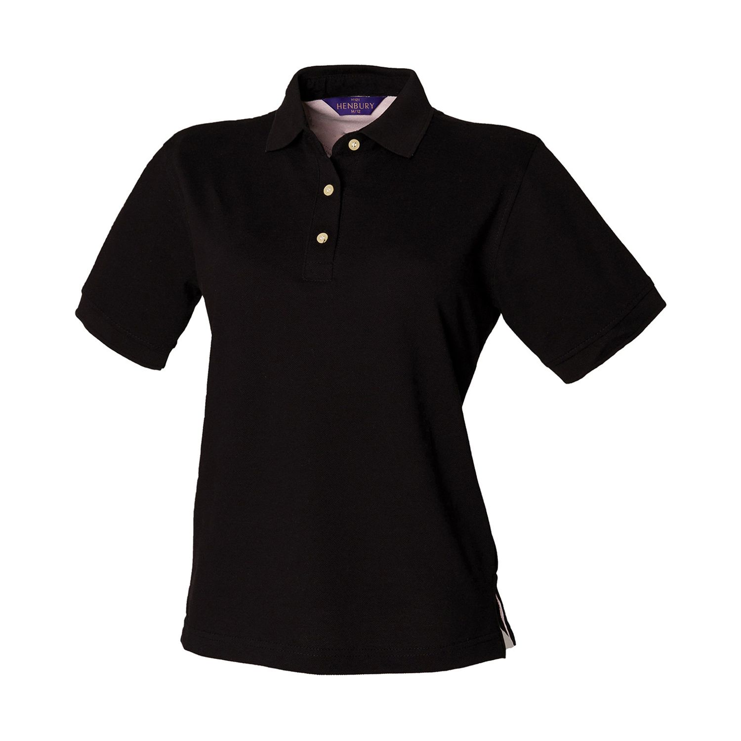 Henbury Women's Classic Cotton Piqu Polo Shirt Black S