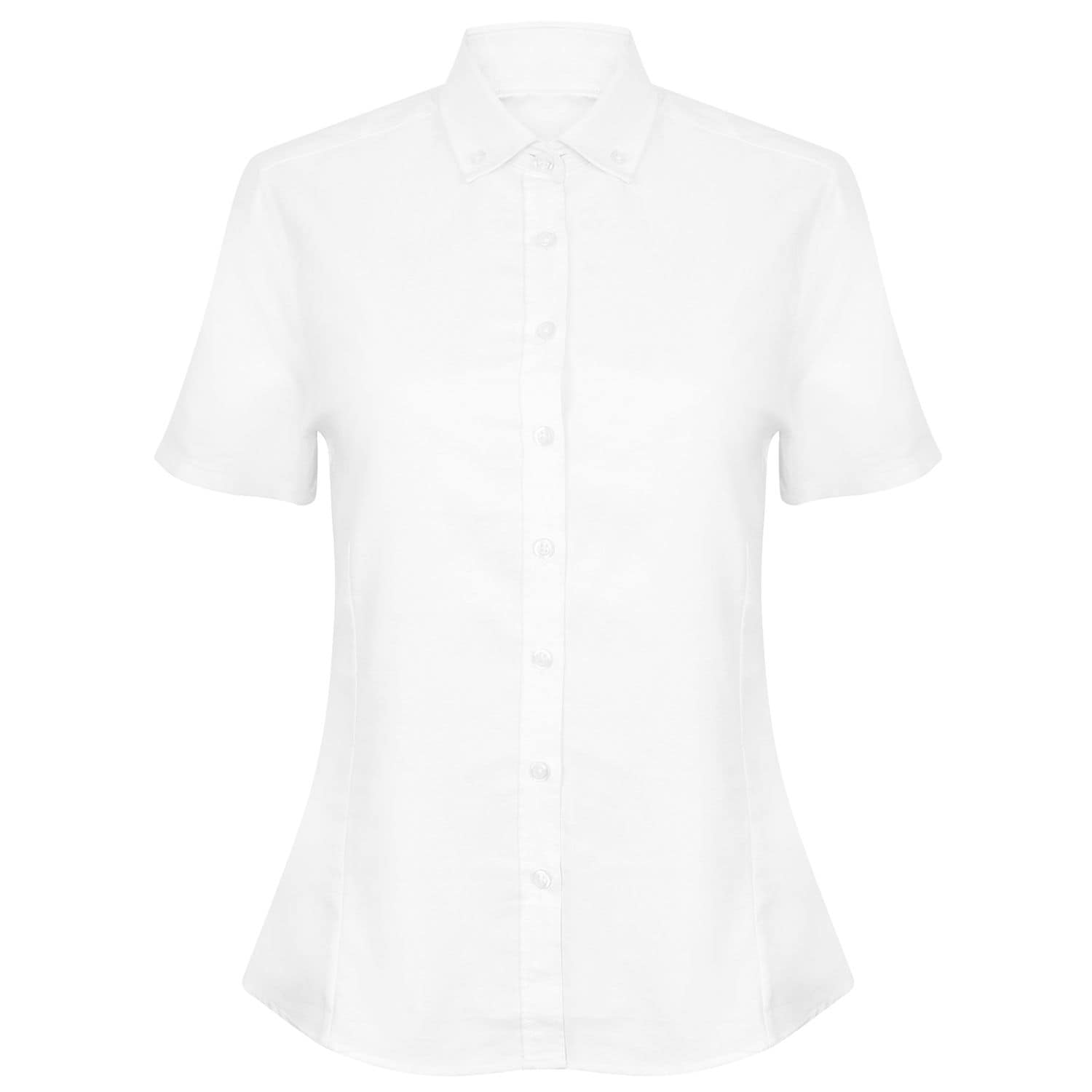 Henbury Women's Modern Short Sleeve Oxford Shirt White 3XL