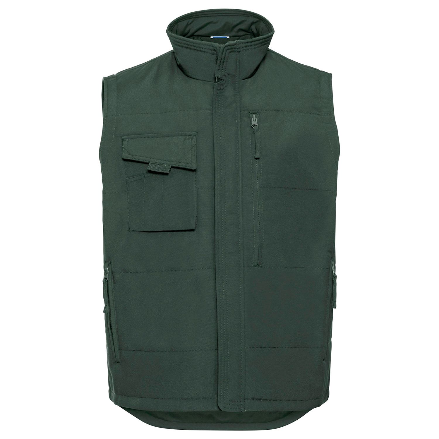Russell Heavy Duty Gilet Bottle Green XS