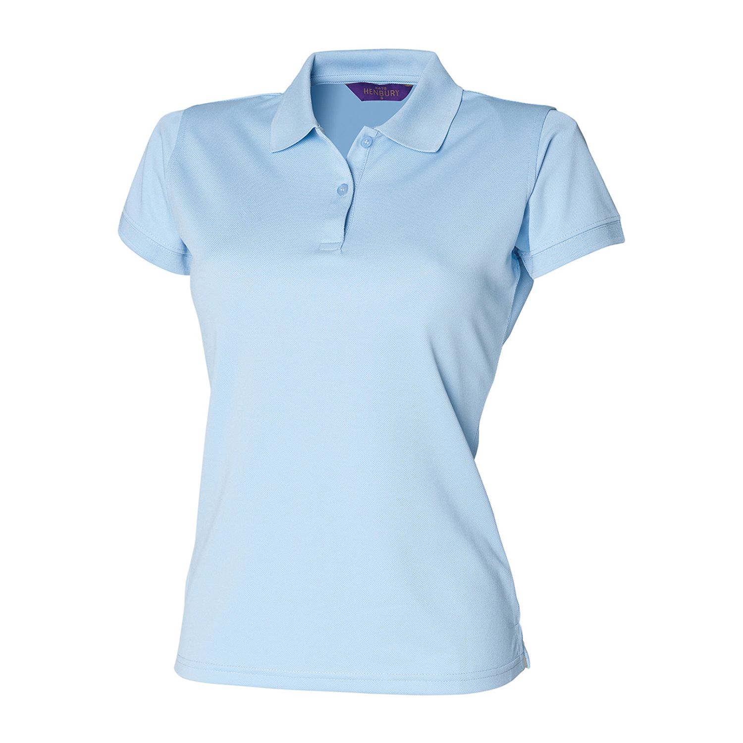 Henbury Women's Coolplus Polo Shirt Light Blue S