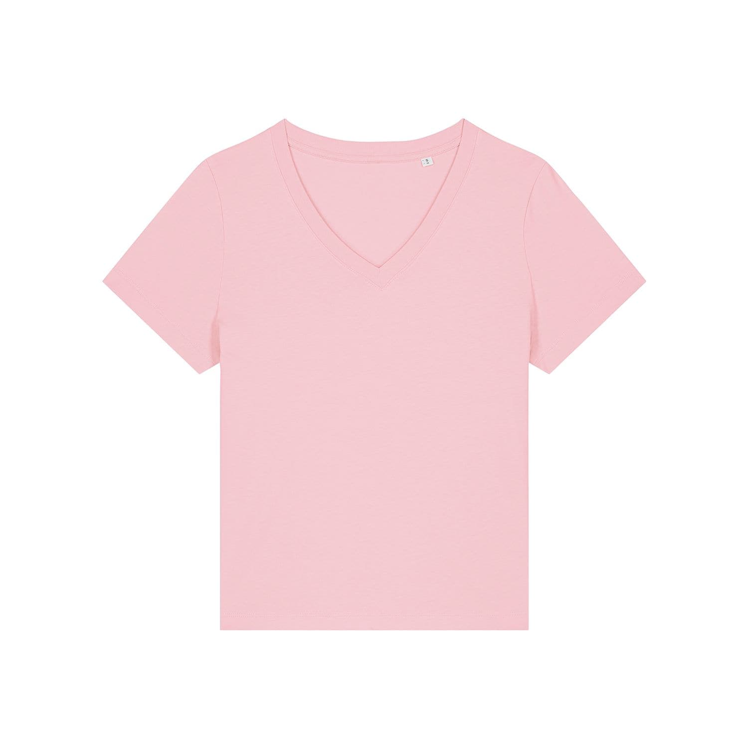 Stanley Women S Stella Isla V-Neck T-Shirt (STTW176) Cotton Pink L