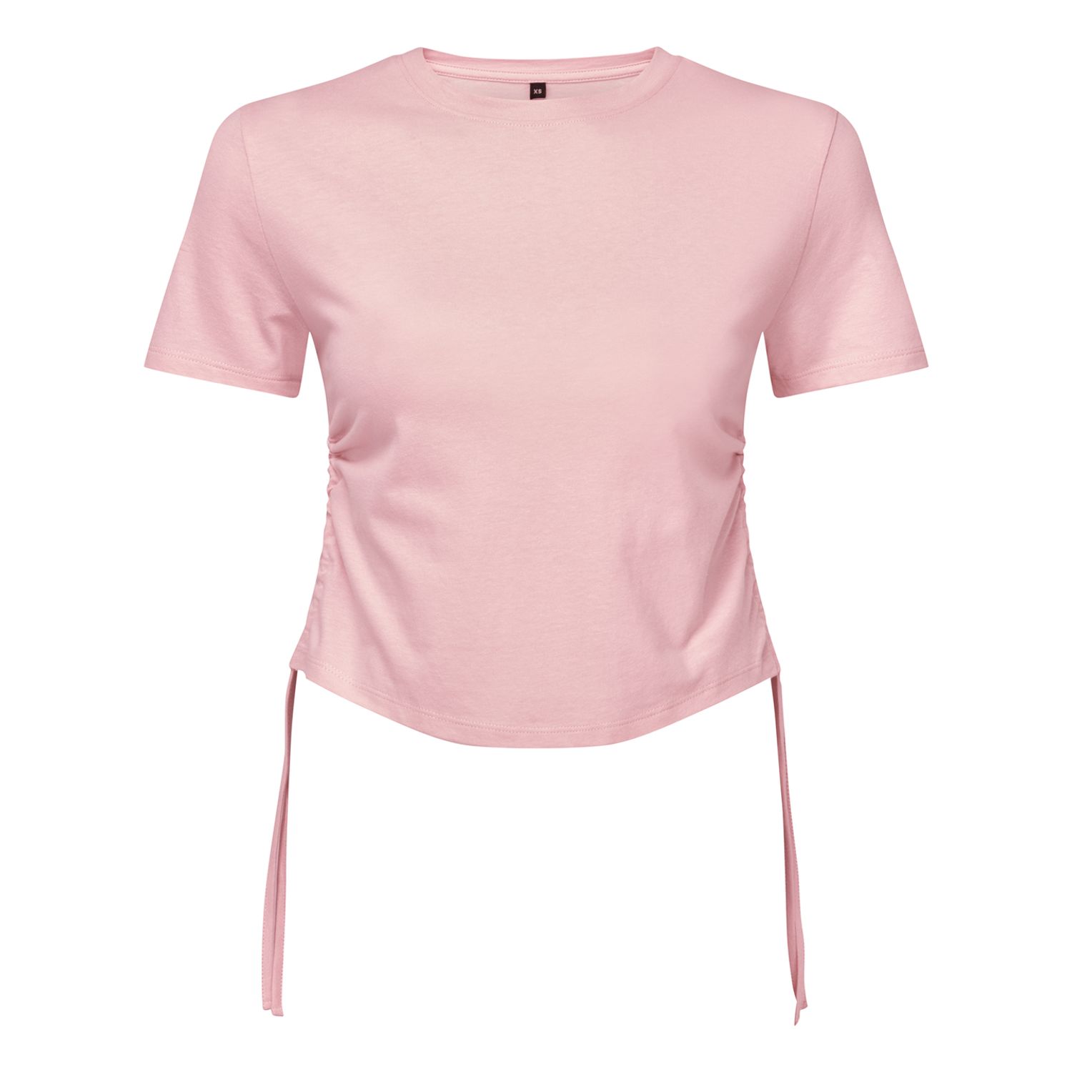 TriDri Women S TriDri Ruched Crop Top Light Pink L