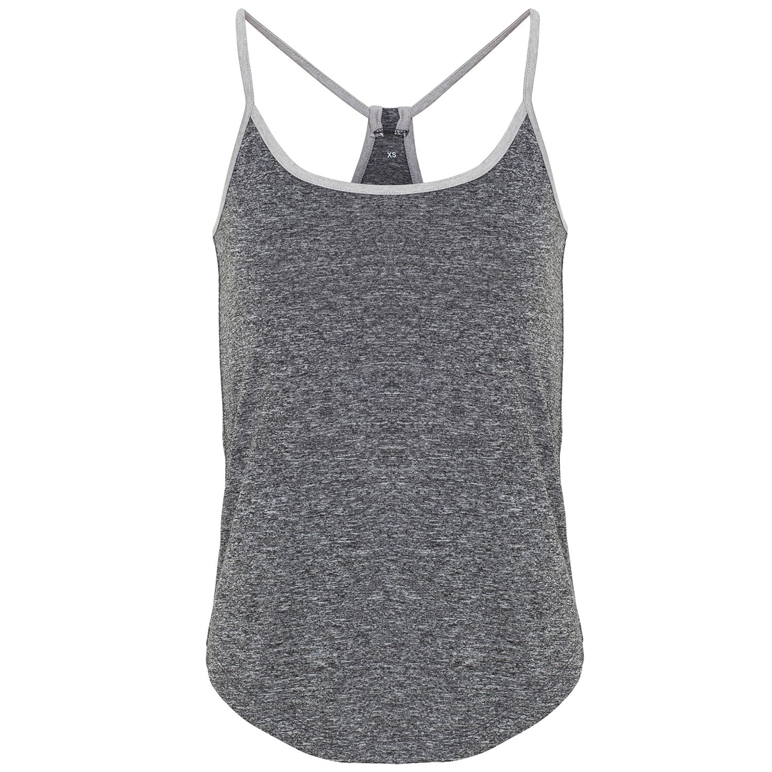TriDri Women's TriDri Yoga Vest Black Melange/Silver Melange L