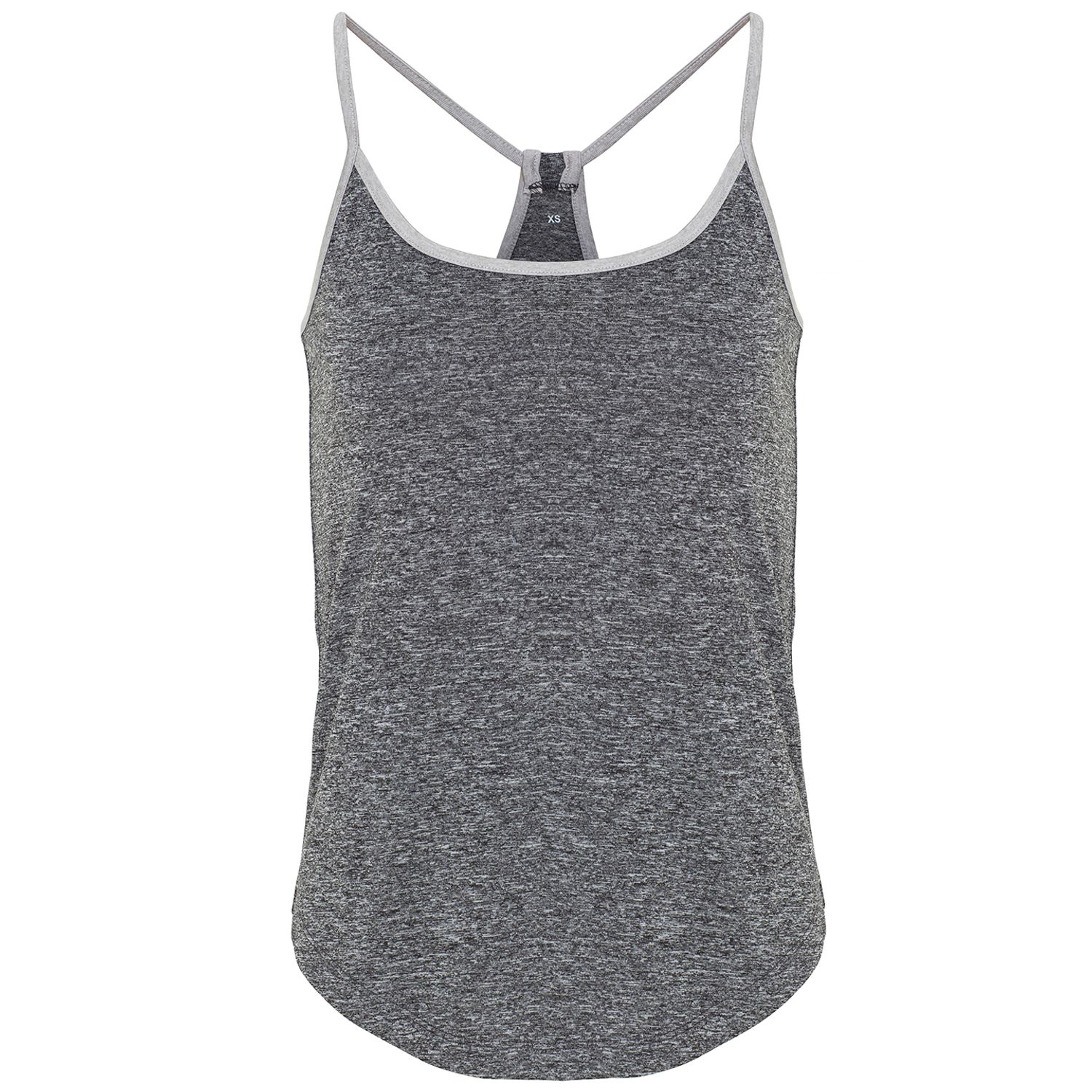 TriDri Women's TriDri Yoga Vest Black Melange/Silver Melange M