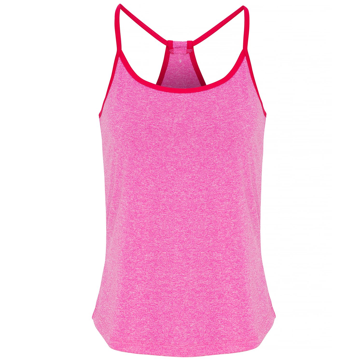 TriDri Women's TriDri Yoga Vest Pink Melange/Hot Pink S