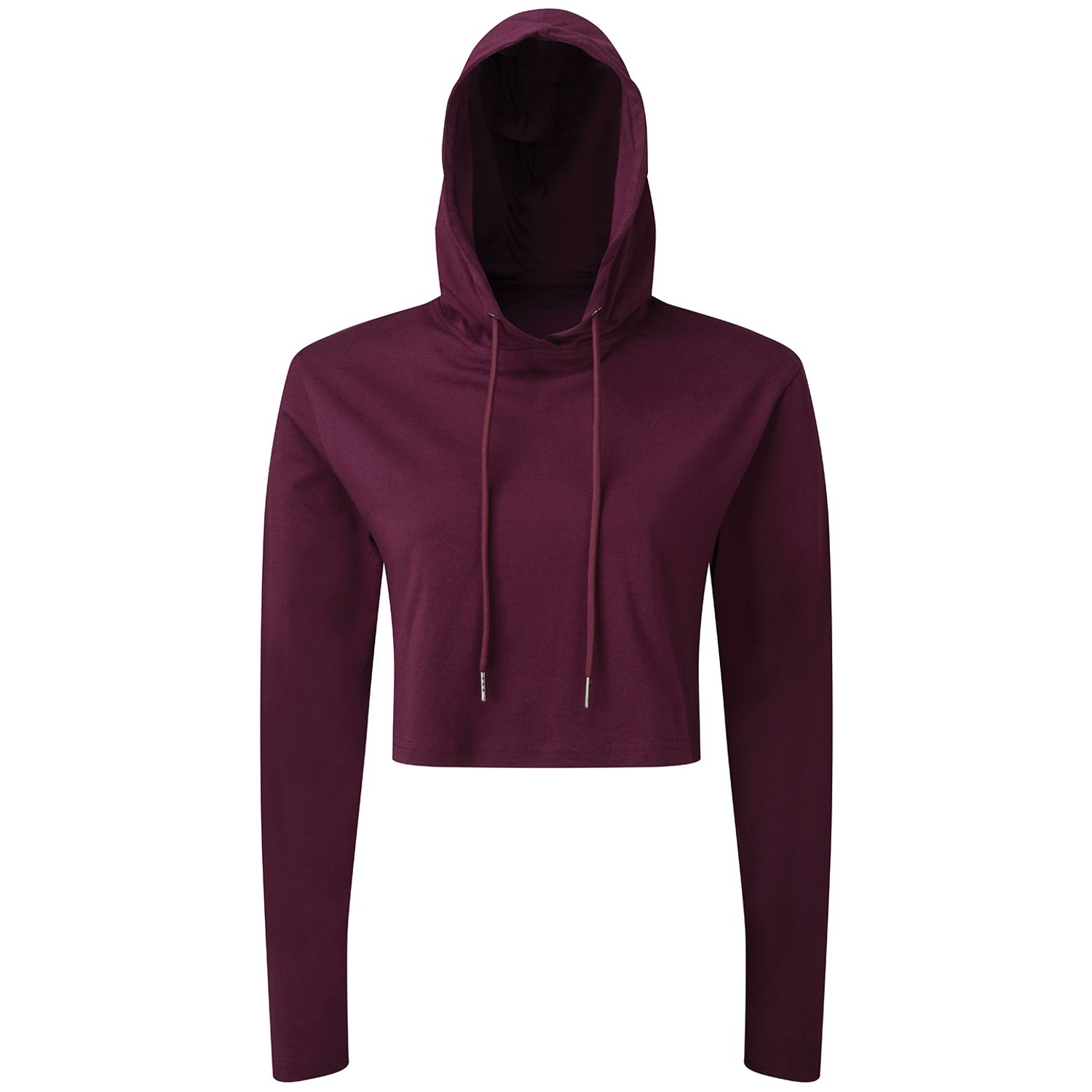 TriDri Women's TriDri Cropped Hooded Long Sleeve T-Shirt Mulberry XL