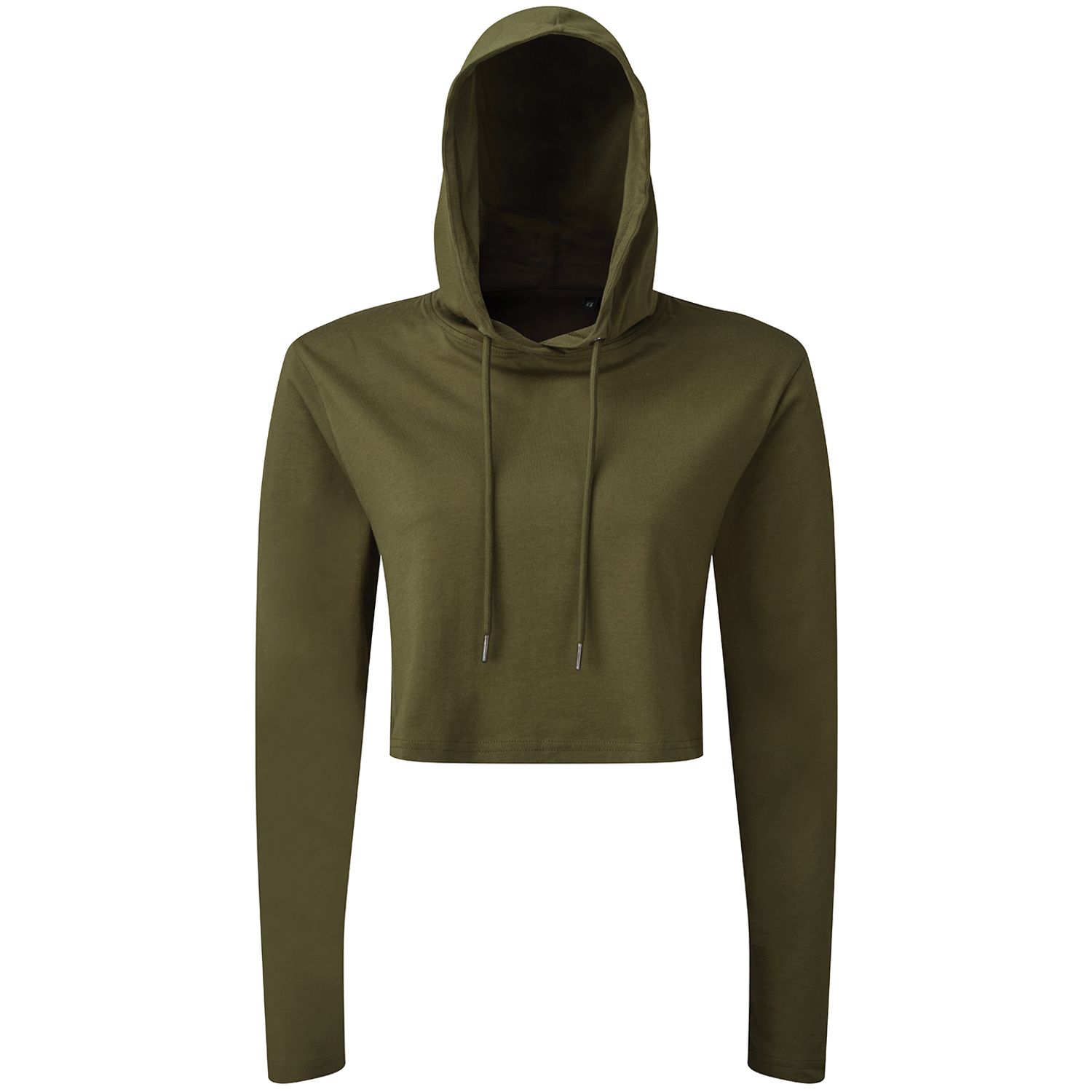TriDri Women's TriDri Cropped Hooded Long Sleeve T-Shirt Olive S