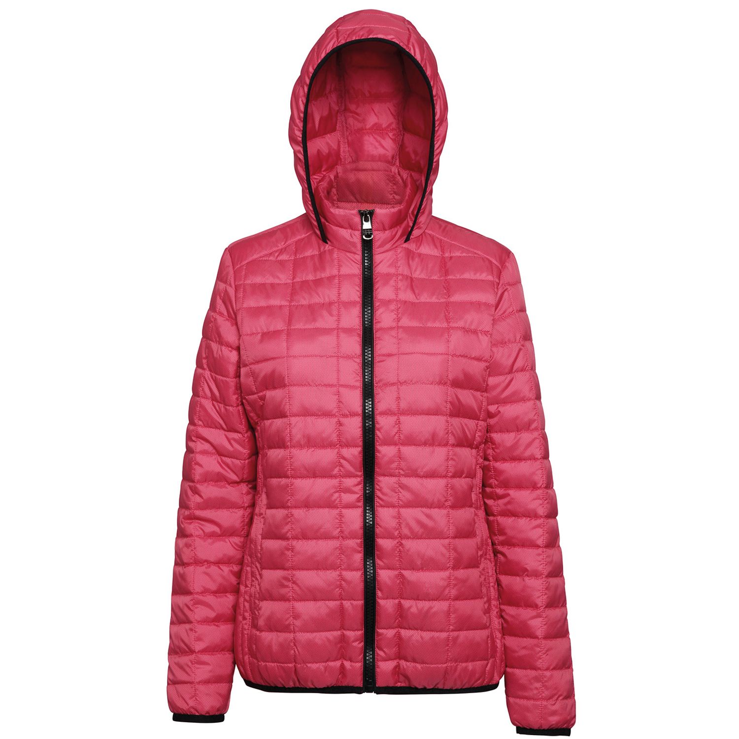 2786 Honeycomb Hooded Red Jacket for Female - Size XS