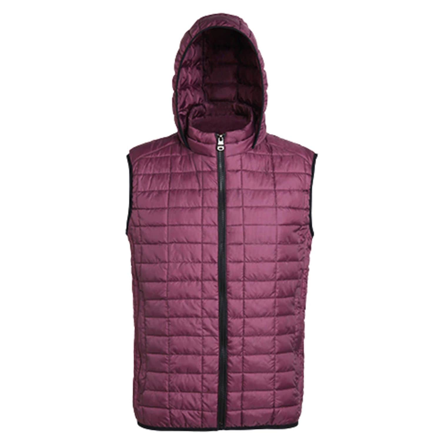 2786 Honeycomb Hooded Mulberry Gilet for Male - Size Medium