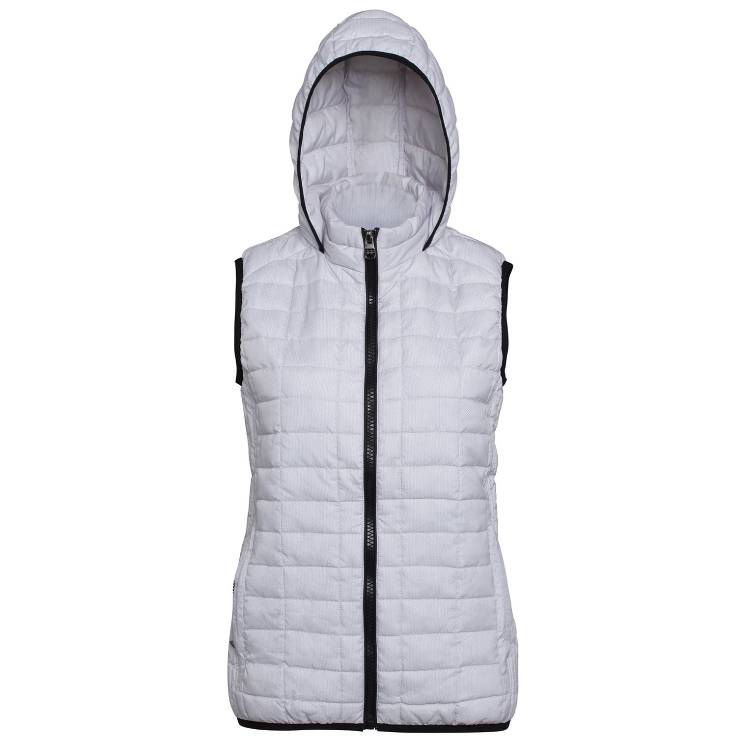 2786 Honeycomb Hooded White Gilet for Female - Size Small