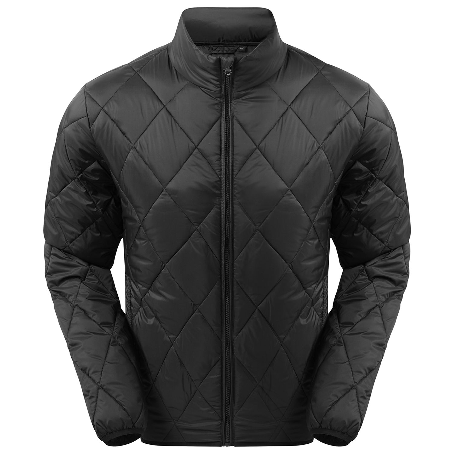 2786 Diamond Pane Padded Black Jacket for Male - Size 2XL