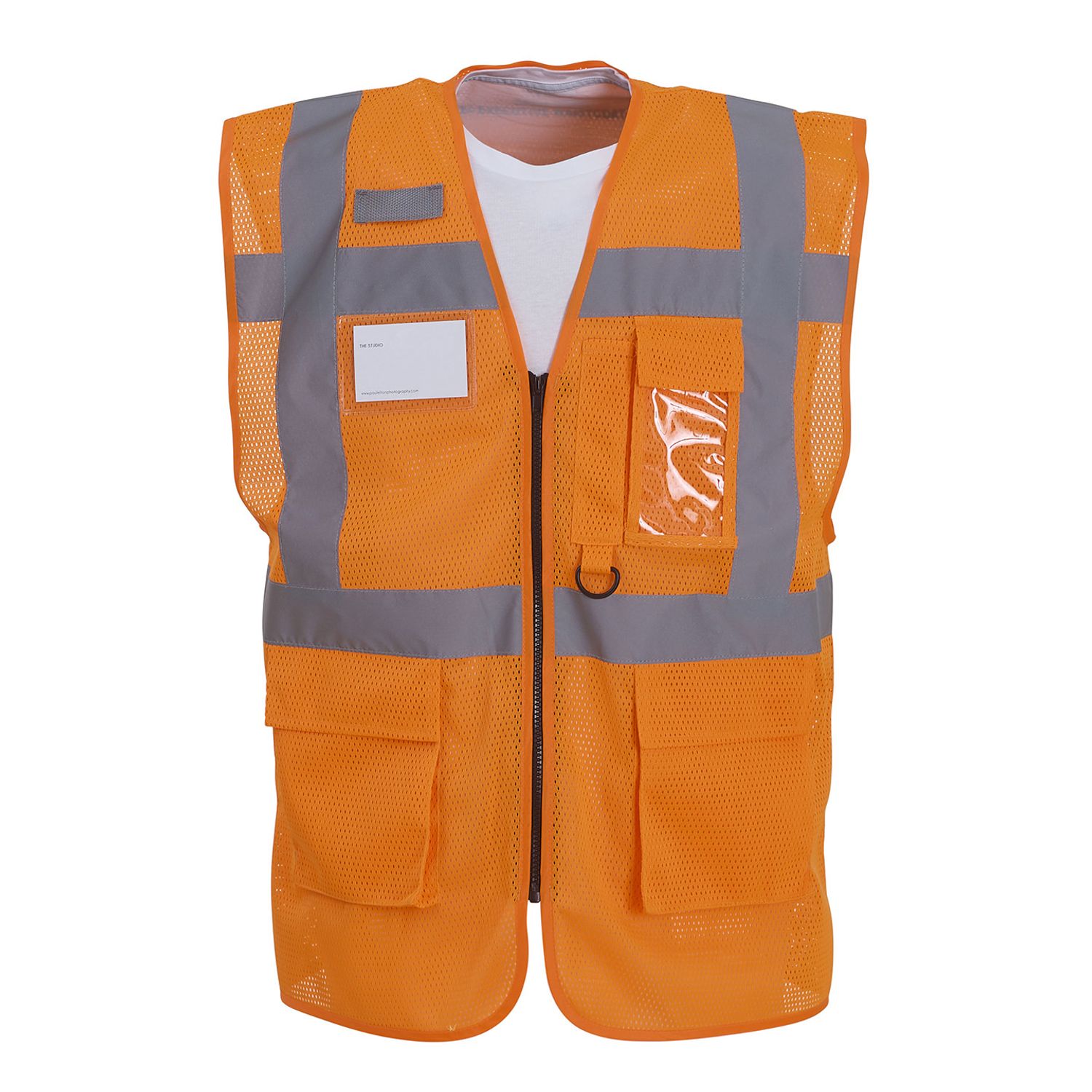 YOKO Hi-vis Top Cool Open-mesh Executive Waistcoat (HVW820) Orange M