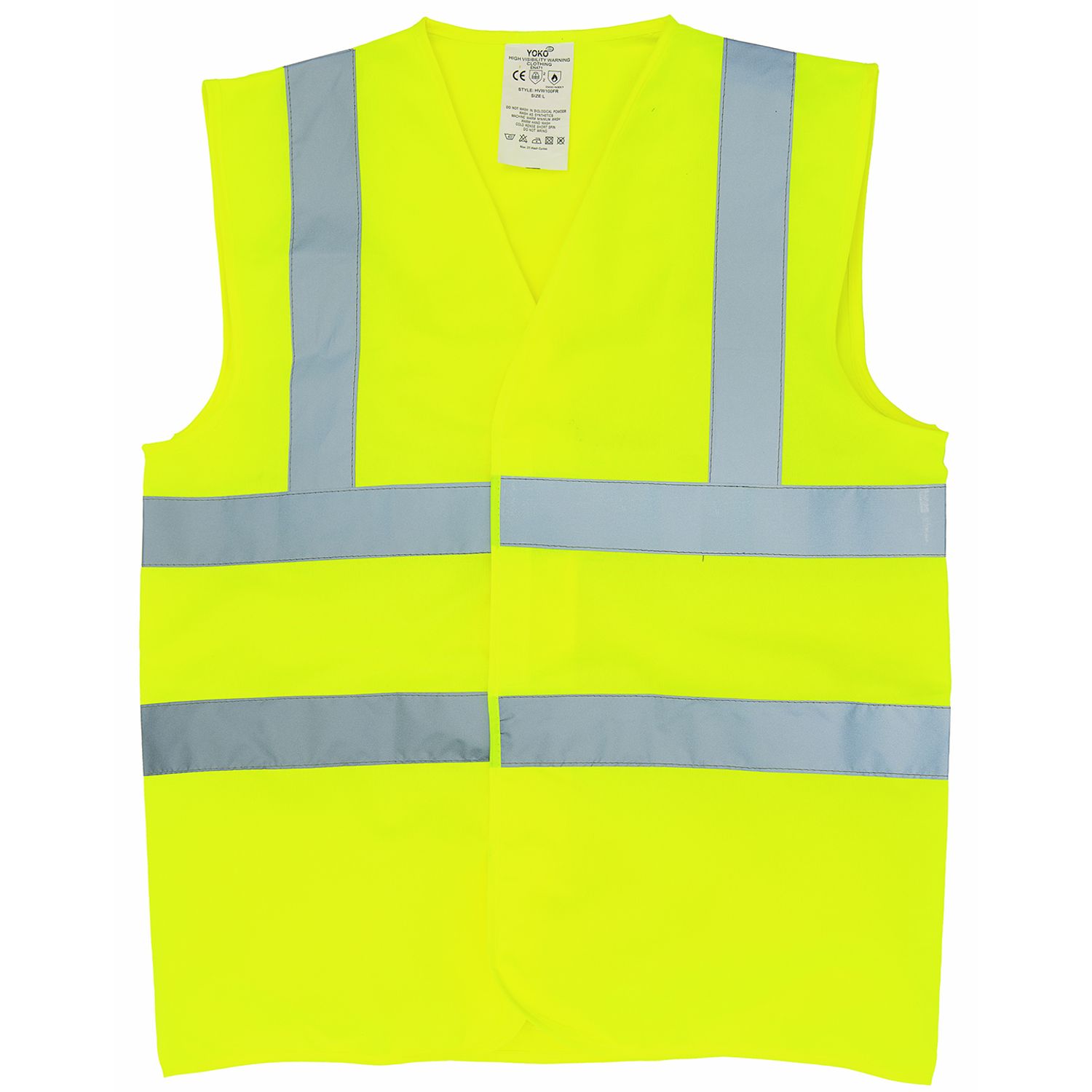 YOKO Flame-retardant Hi-vis Sleeveless Waistcoat (HVW100FR) Yellow S