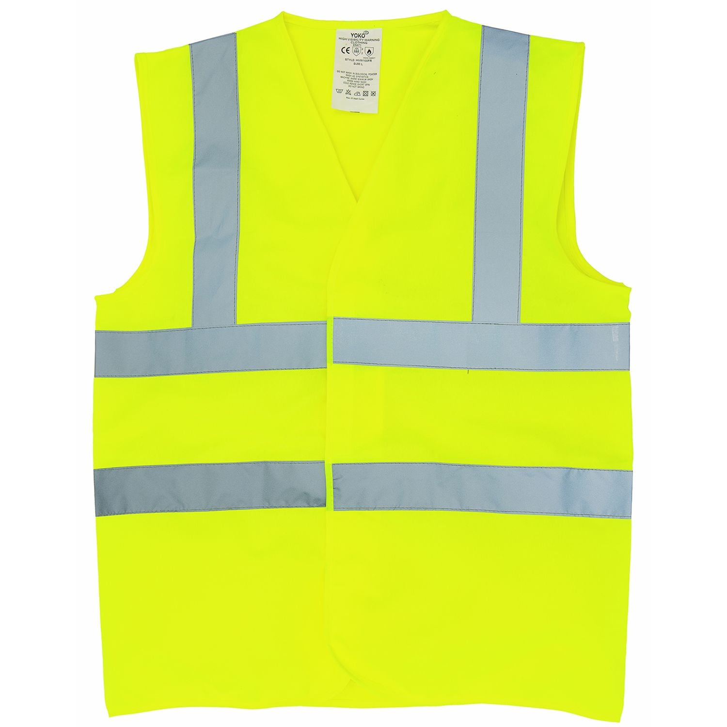YOKO Flame-retardant Hi-vis Sleeveless Waistcoat (HVW100FR) Yellow 3XL