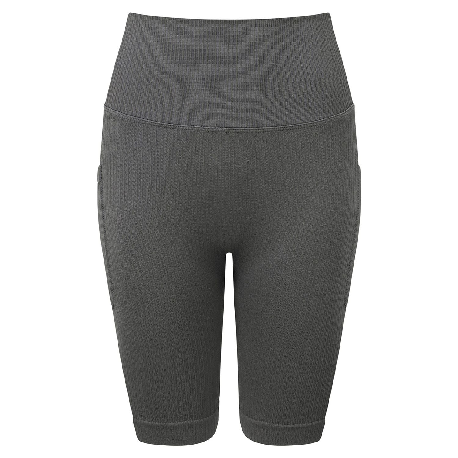 TriDri Women S TriDri Ribbed Seamless '3D Fit' Cycle Shorts Charcoal L