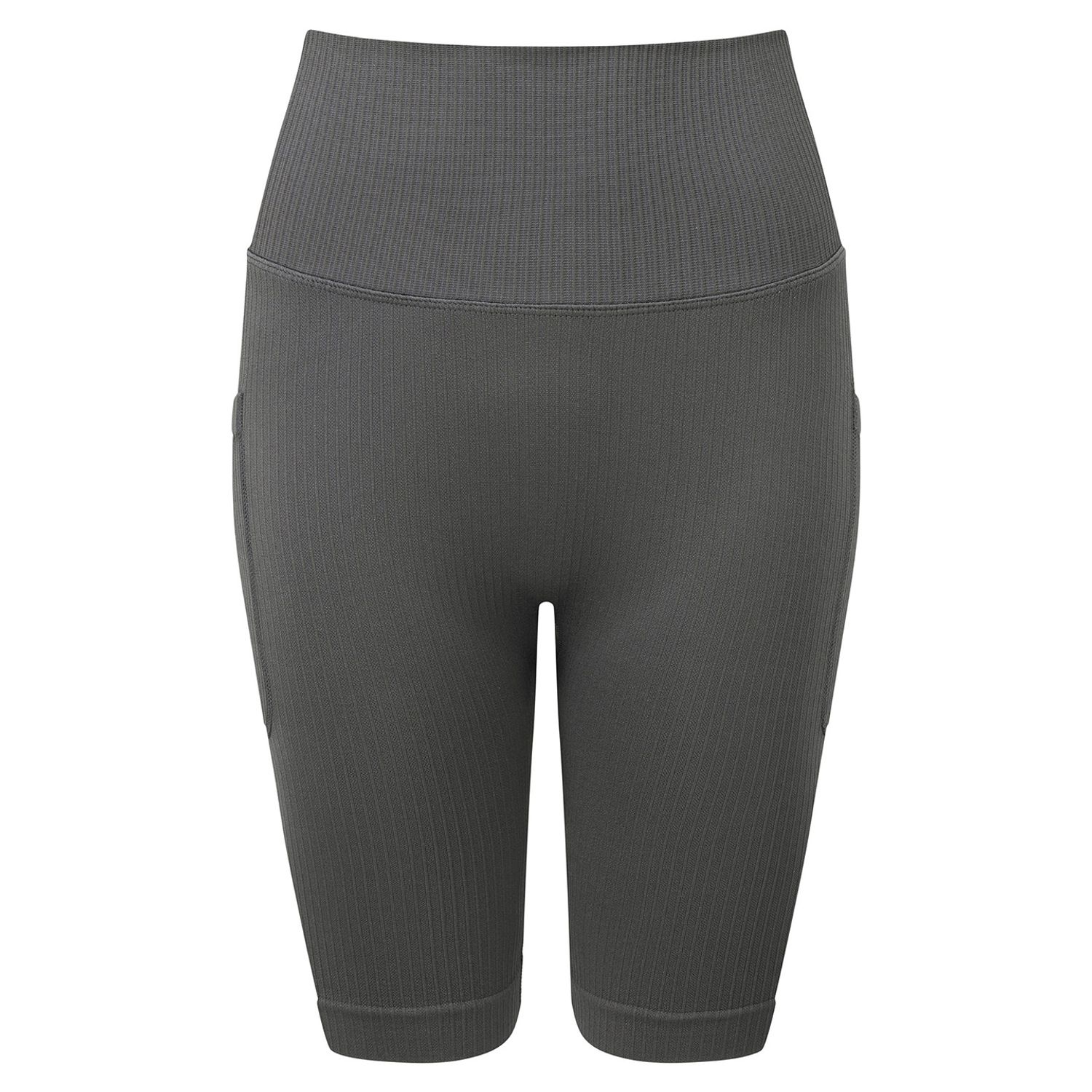 TriDri Women S TriDri Ribbed Seamless '3D Fit' Cycle Shorts Charcoal M