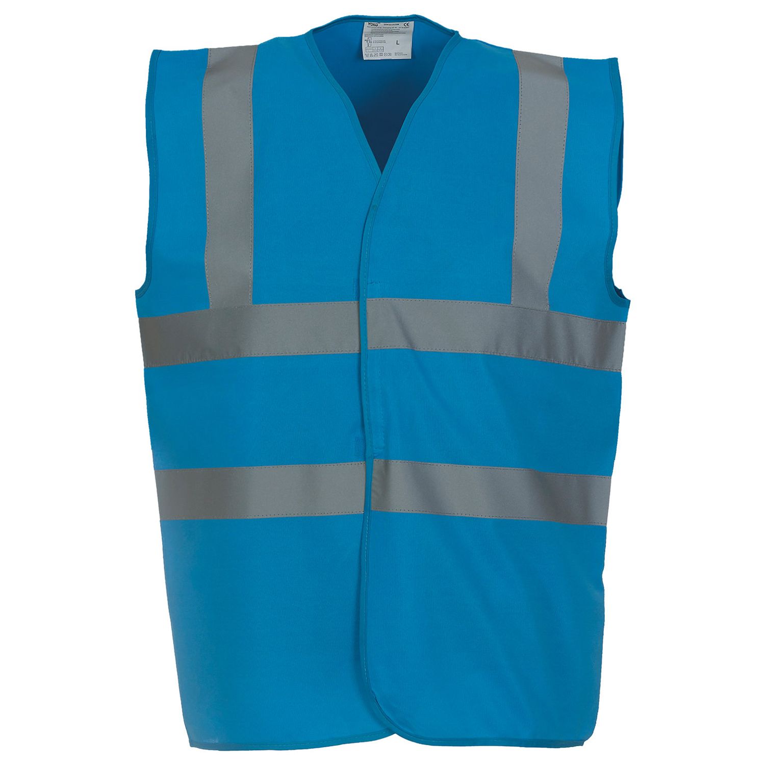 YOKO Hi-vis 2-band-and-braces Waistcoat (HVW100) Sapphire M