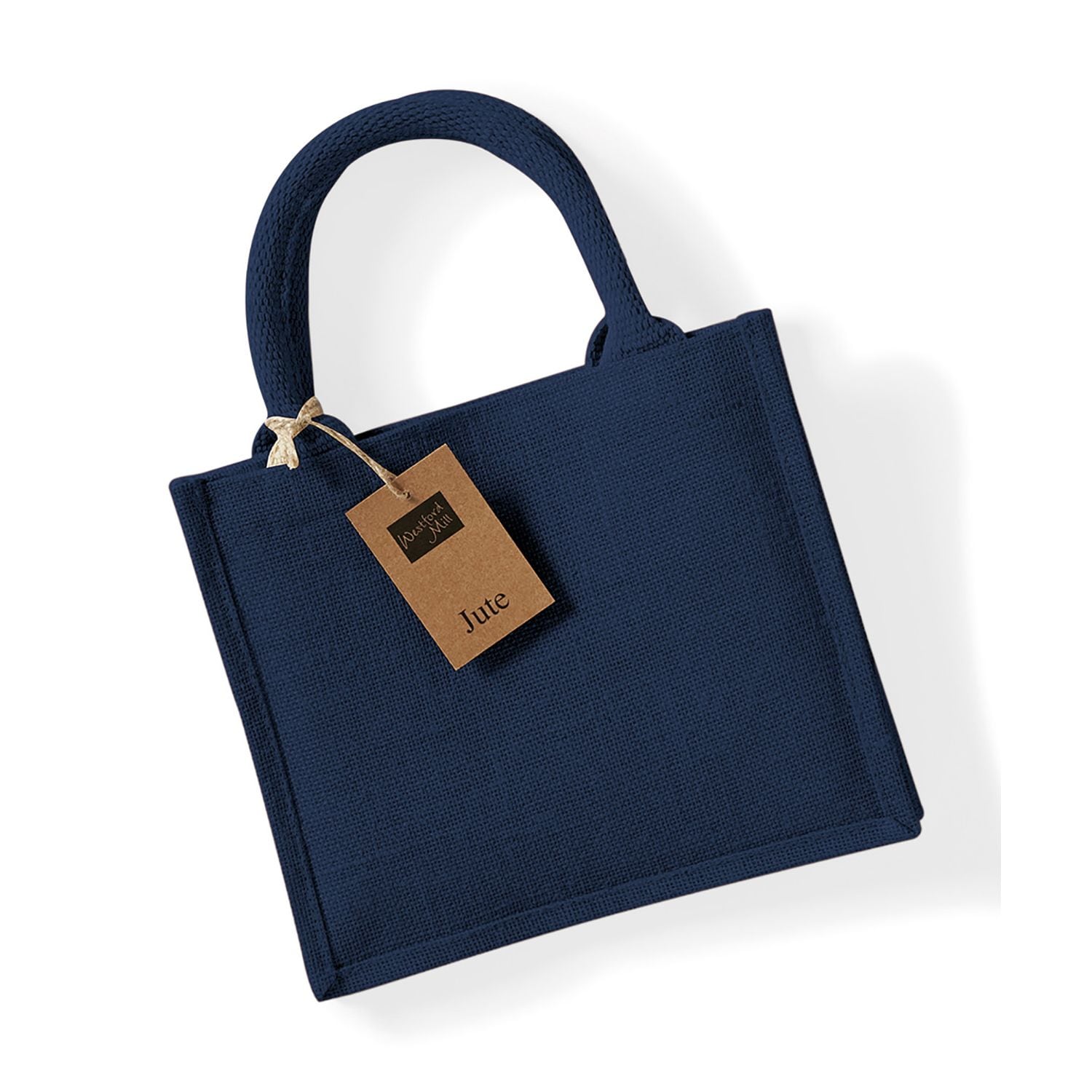 Westford Mill Jute Mini Gift Bag Navy/Navy One Size