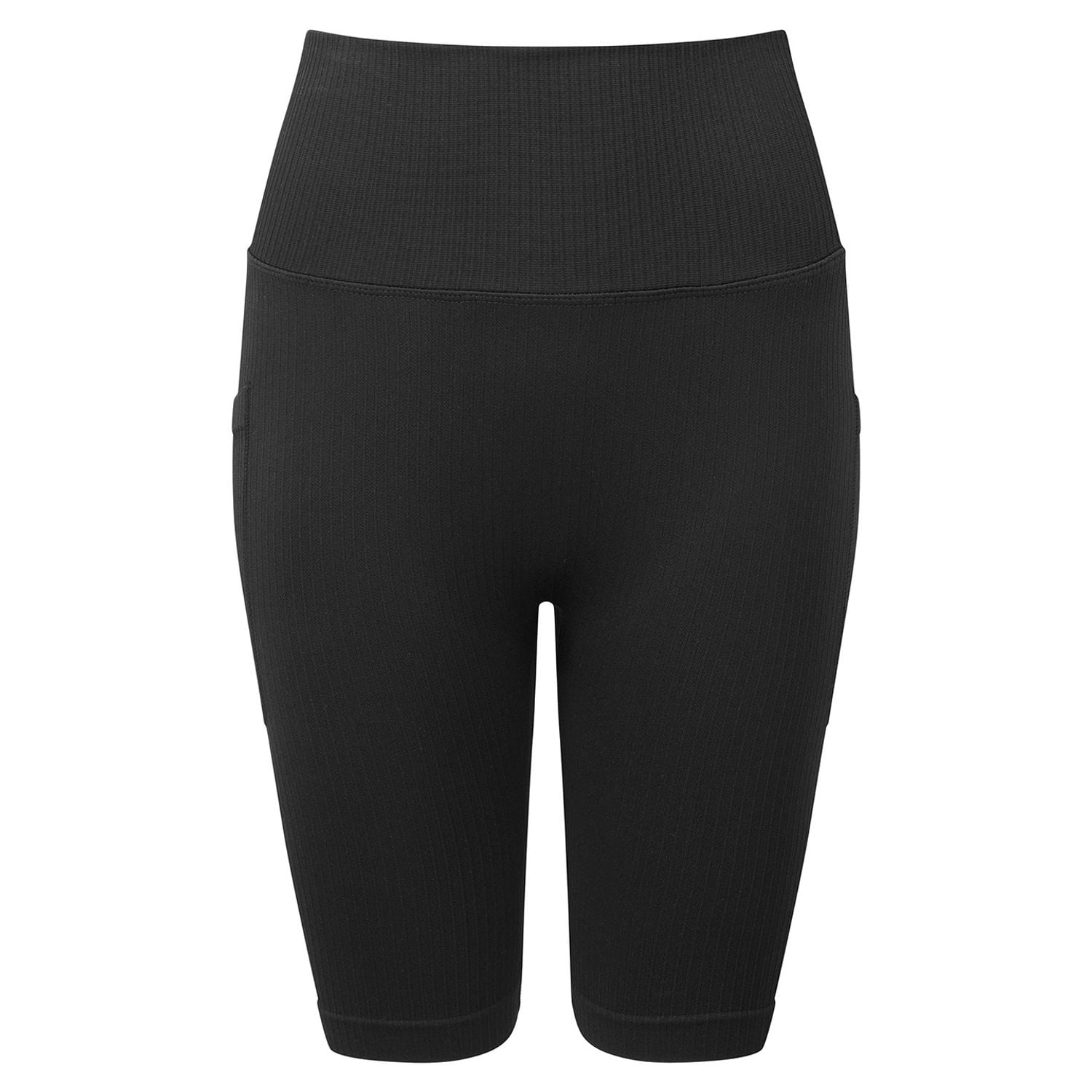 TriDri Women S TriDri Ribbed Seamless '3D Fit' Cycle Shorts Black L