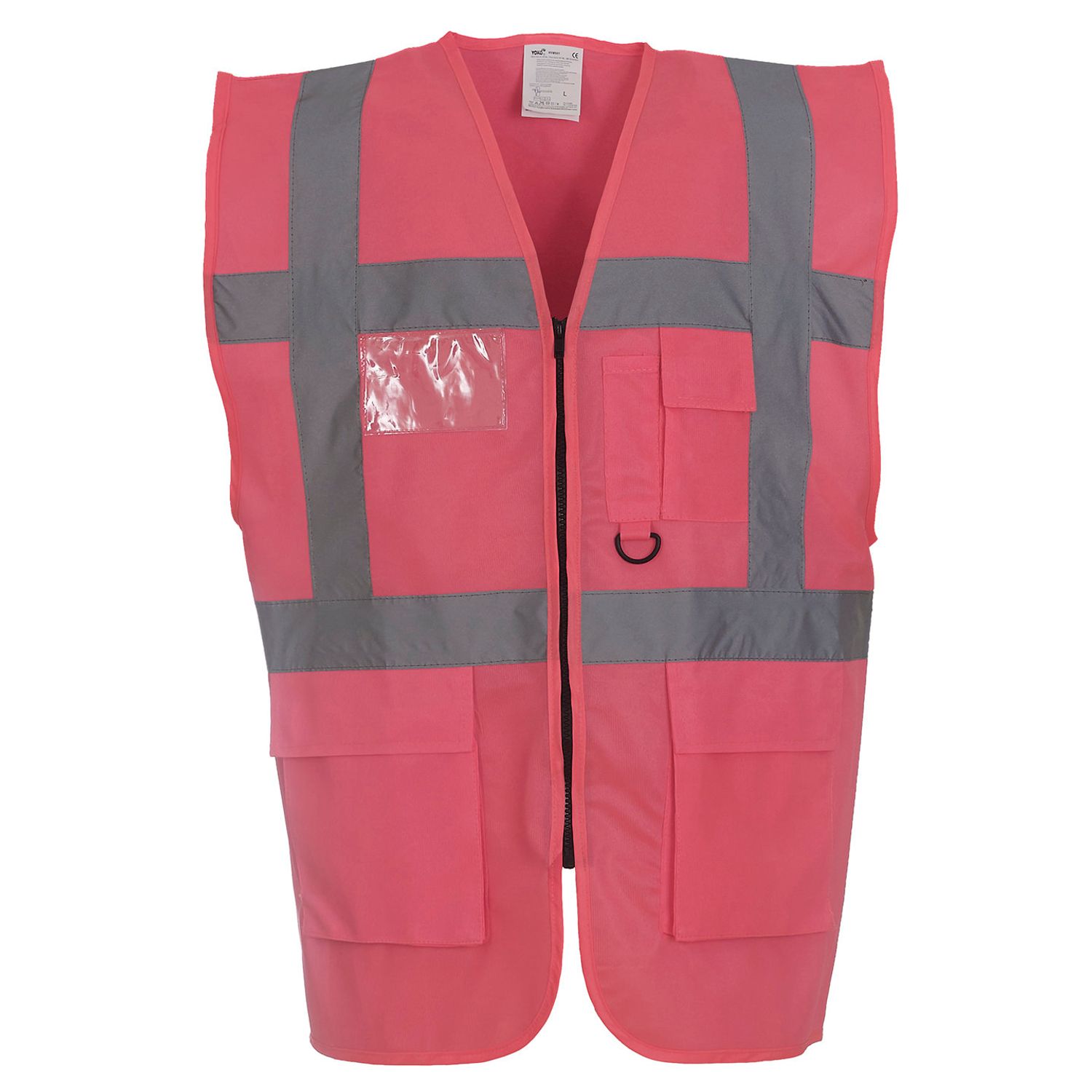 YOKO Multi-functional Executive Hi-vis Waistcoat (HVW801) Pink S