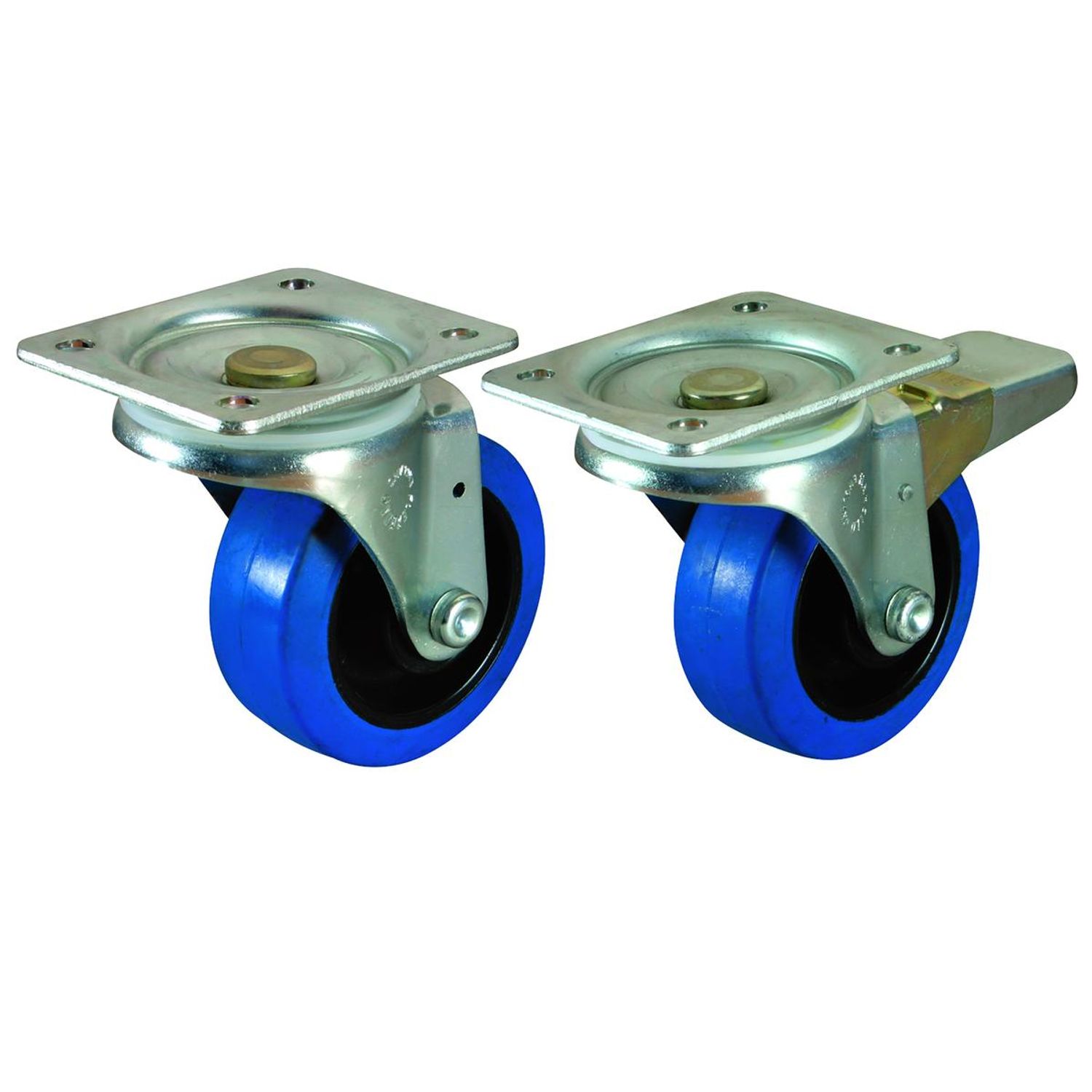 Hosefit 125mm SWL Brake Castor Plate Ftg Rubber - 522RNBSWB