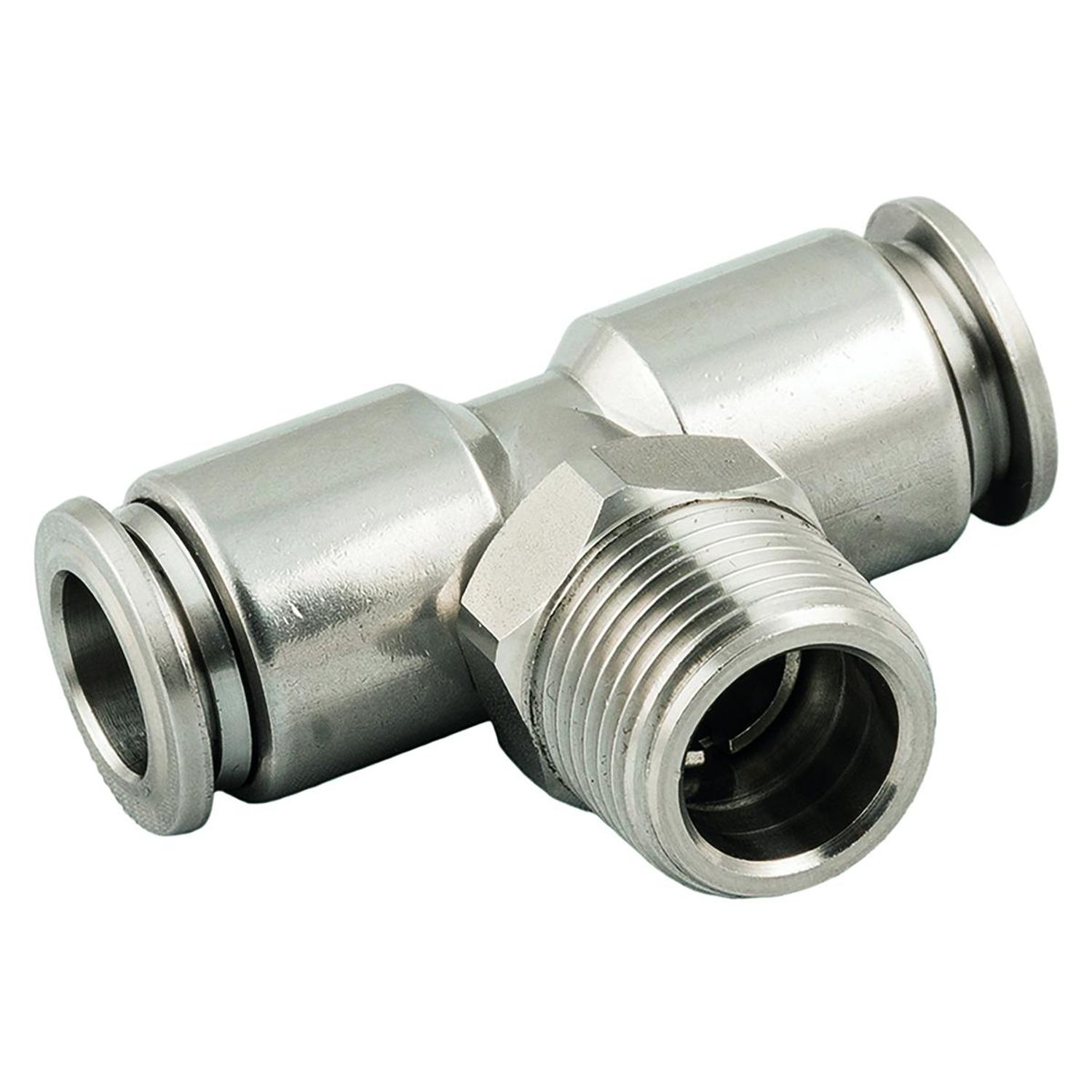 Aignep 8mm OD x 1/8 BSPT Male SW Tees 316 - 60210X-8-18