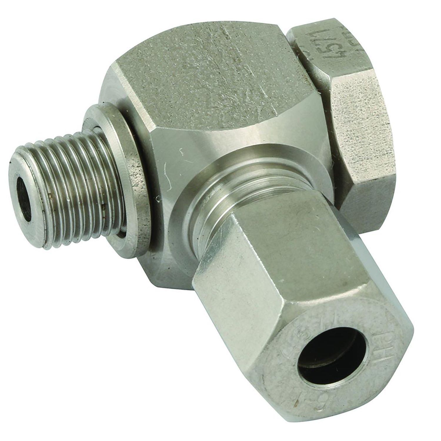 PH Industries 18mm OD x 1/2 BSPP Banjo Elbow (l) - WHV-18L-8RG