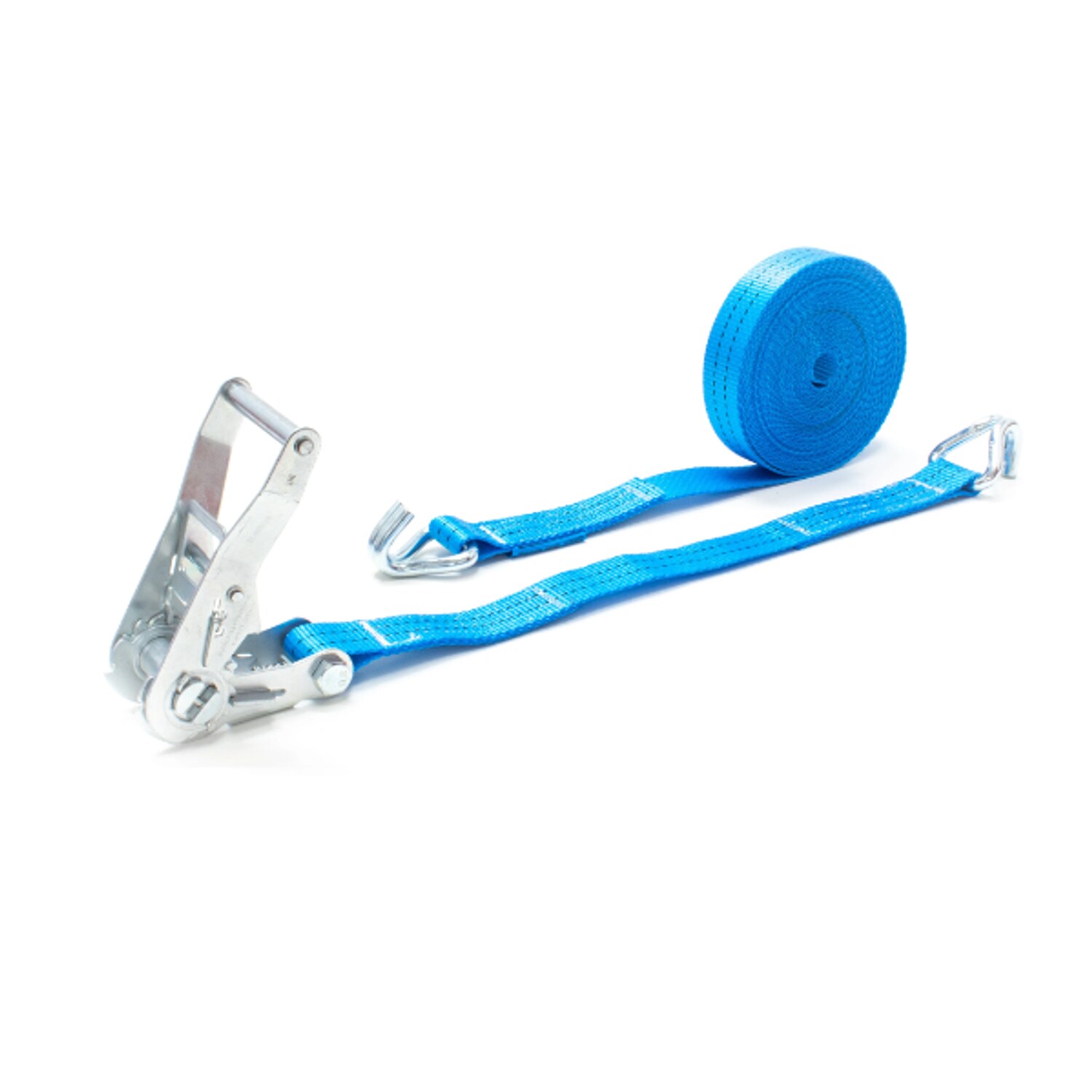 ON THE LASH 35mm - Wide x 8m Long 2 Part Ratchet Strap C/w Claw Hooks