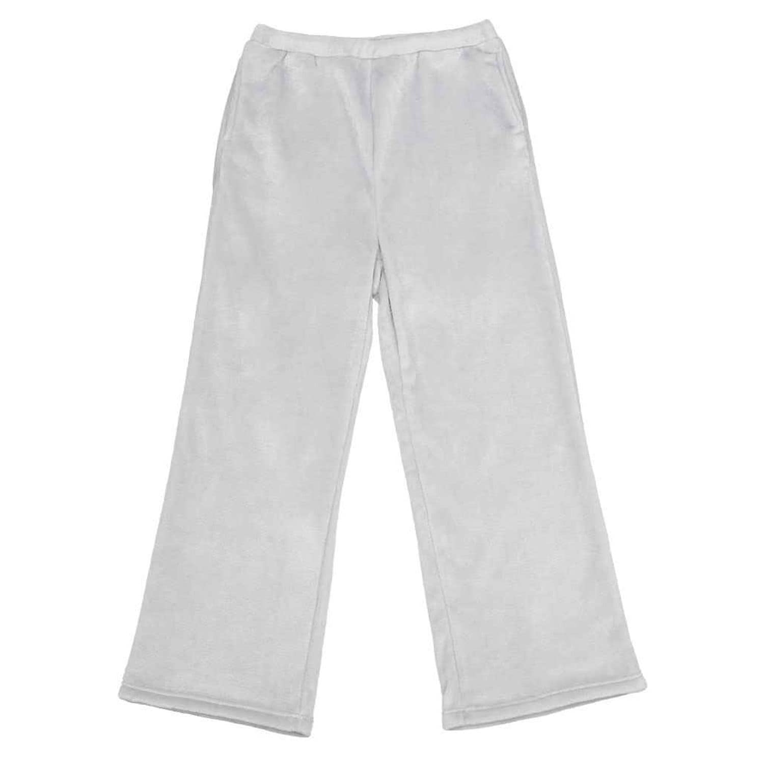 Brand Lab Ladies Plush Fleece Lounge Trousers Silver Grey Size 12-14