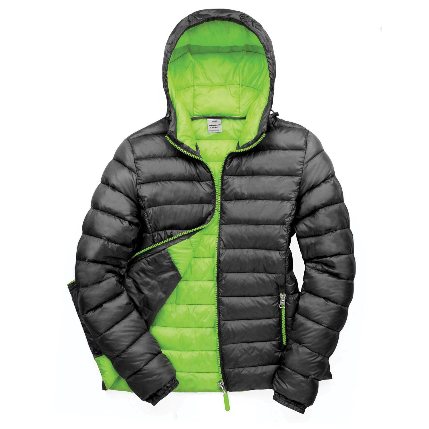 Result Urban Outdoor Wear Ladies' Snow Bird Padded Jacket M Black/Lime Green